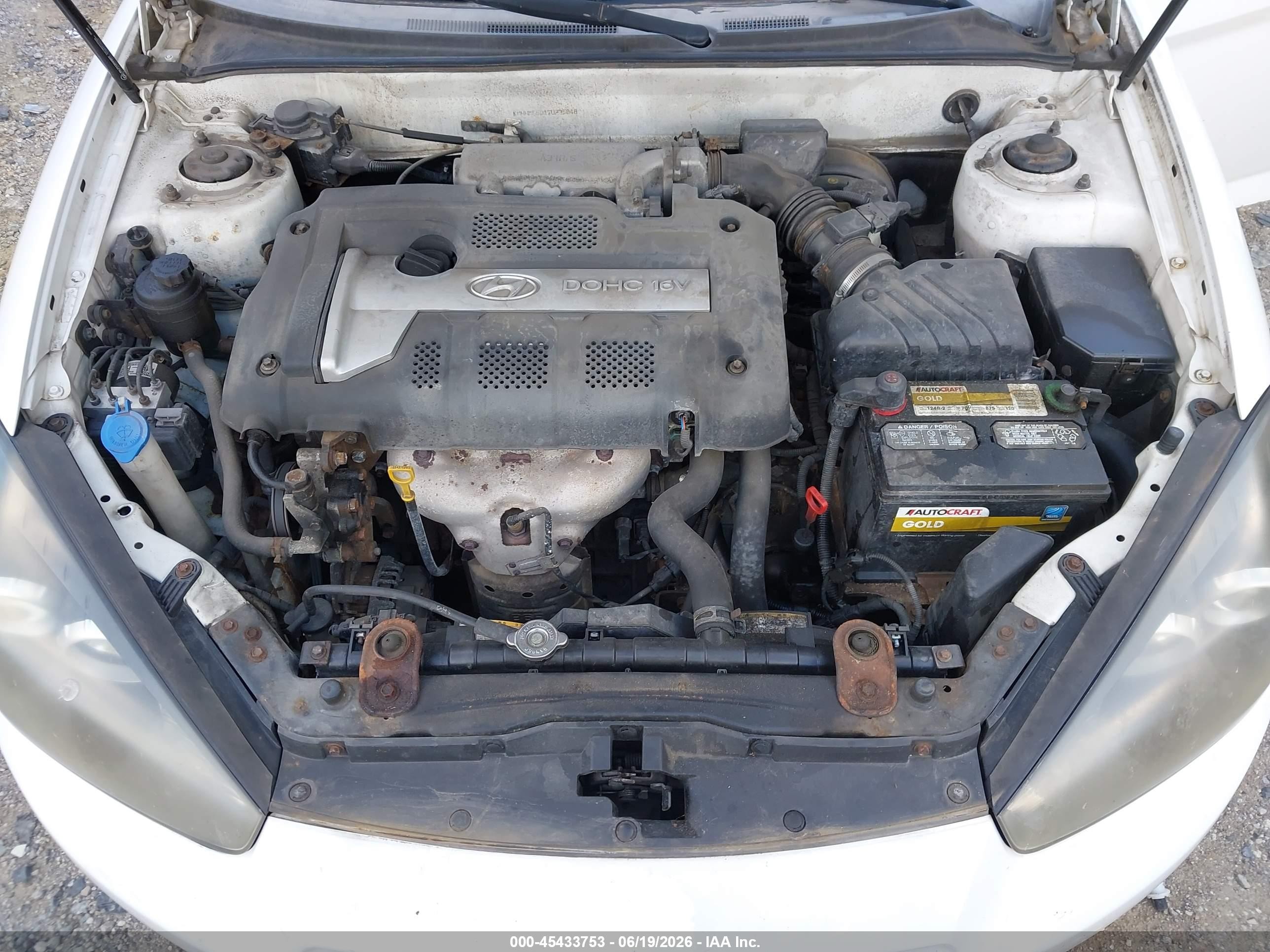 2007 Hyundai Tiburon Gs Белый vin: KMHHM66D17U235848