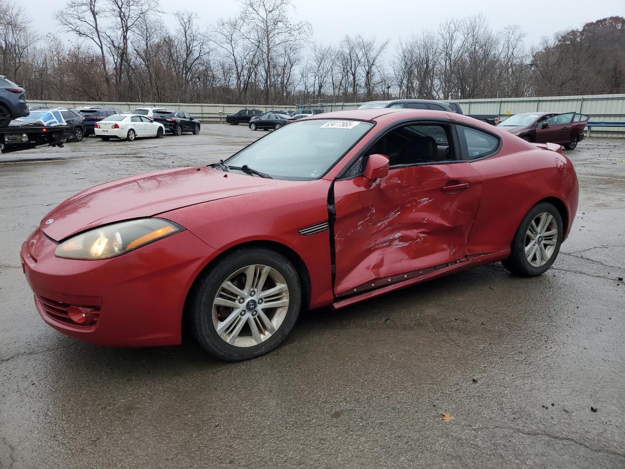 2007 Hyundai Tiburon Gs Red vin: KMHHM66D17U248504