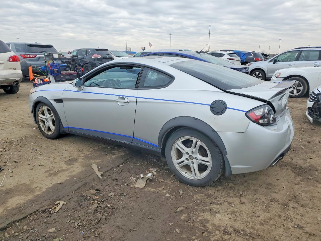 2007 Hyundai Tiburon Gs Silver vin: KMHHM66D17U262287
