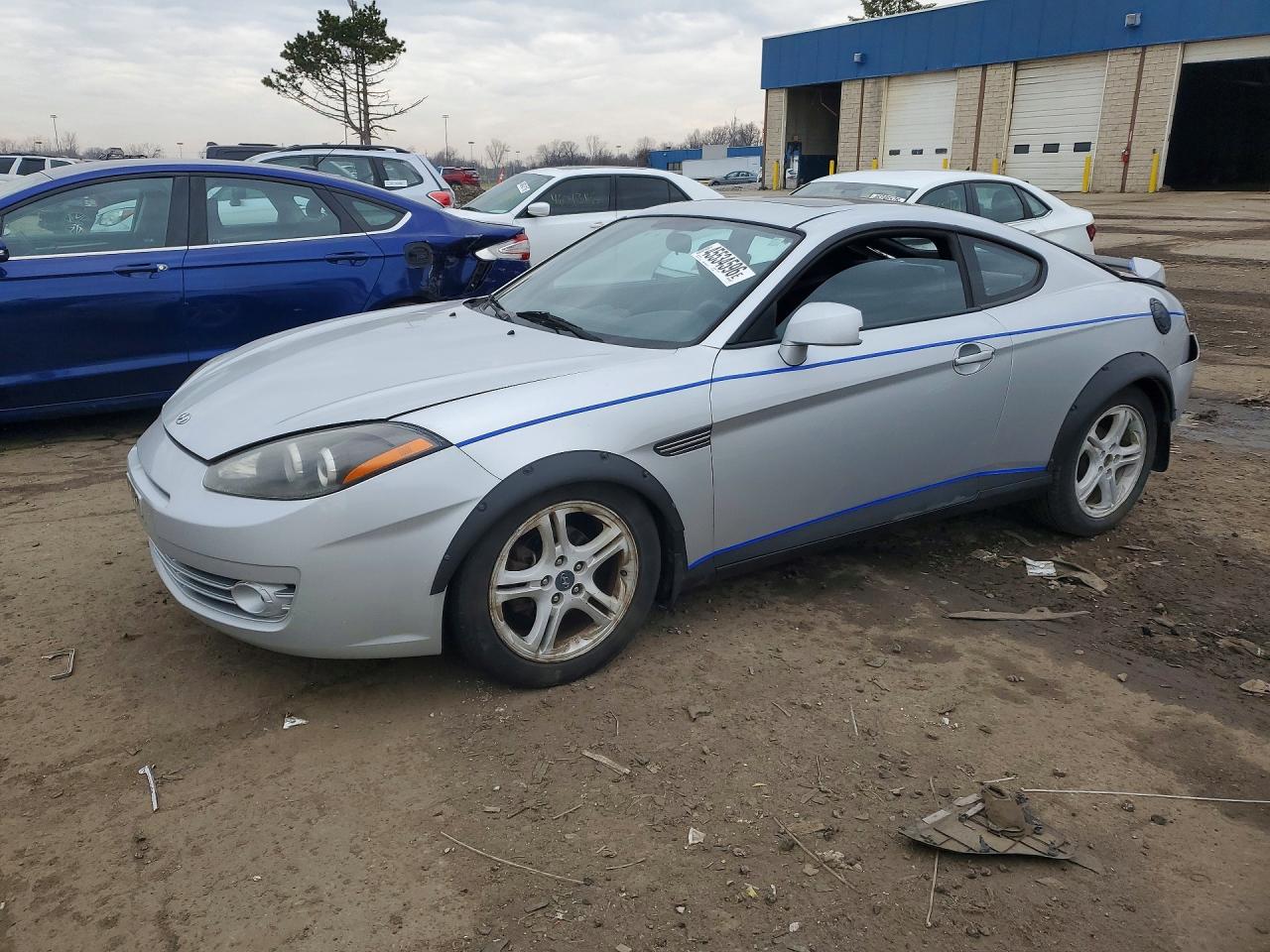 2007 Hyundai Tiburon Gs Silver vin: KMHHM66D17U262287