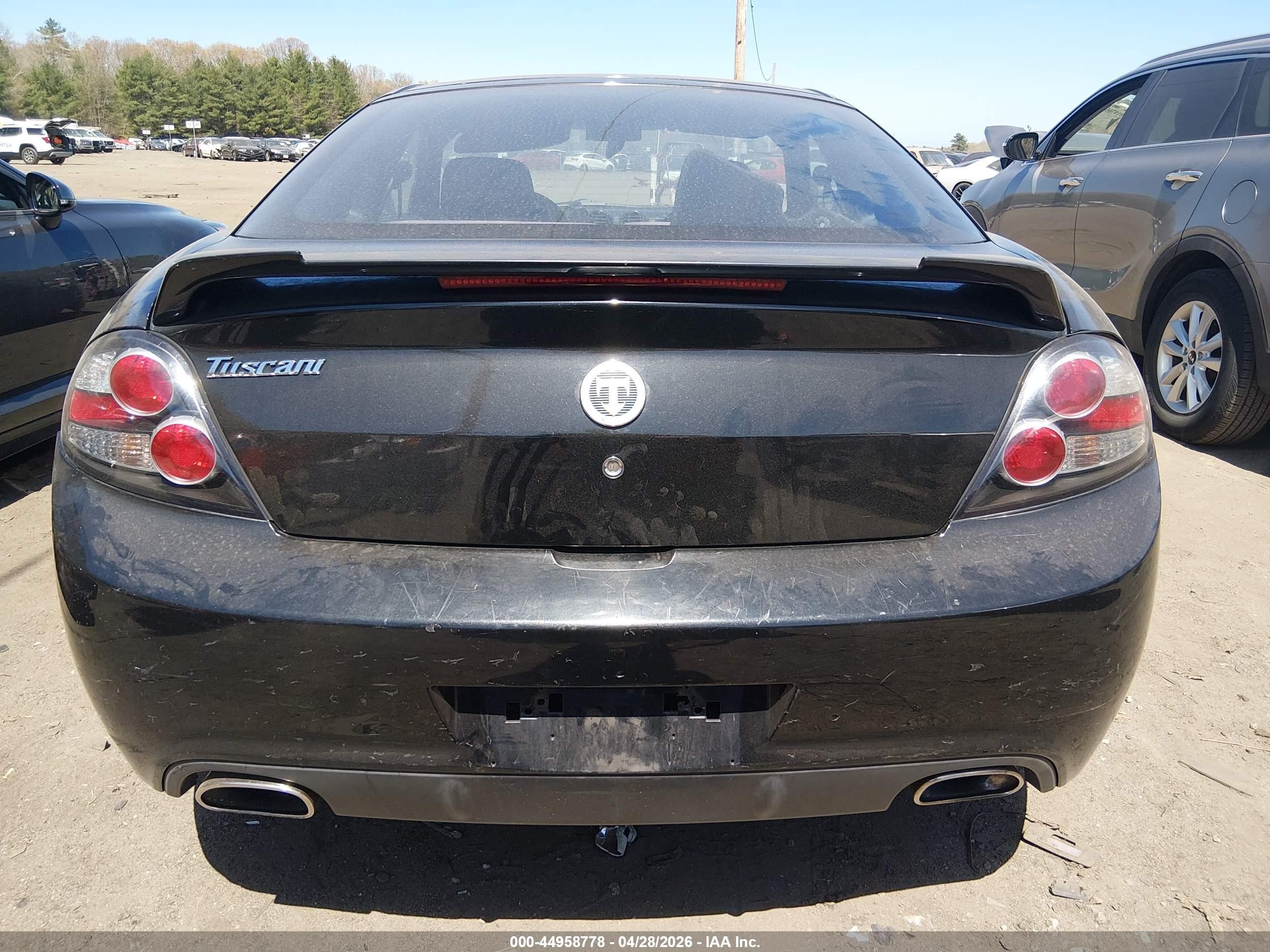 2008 Hyundai Tiburon Gs Black vin: KMHHM66D18U285621