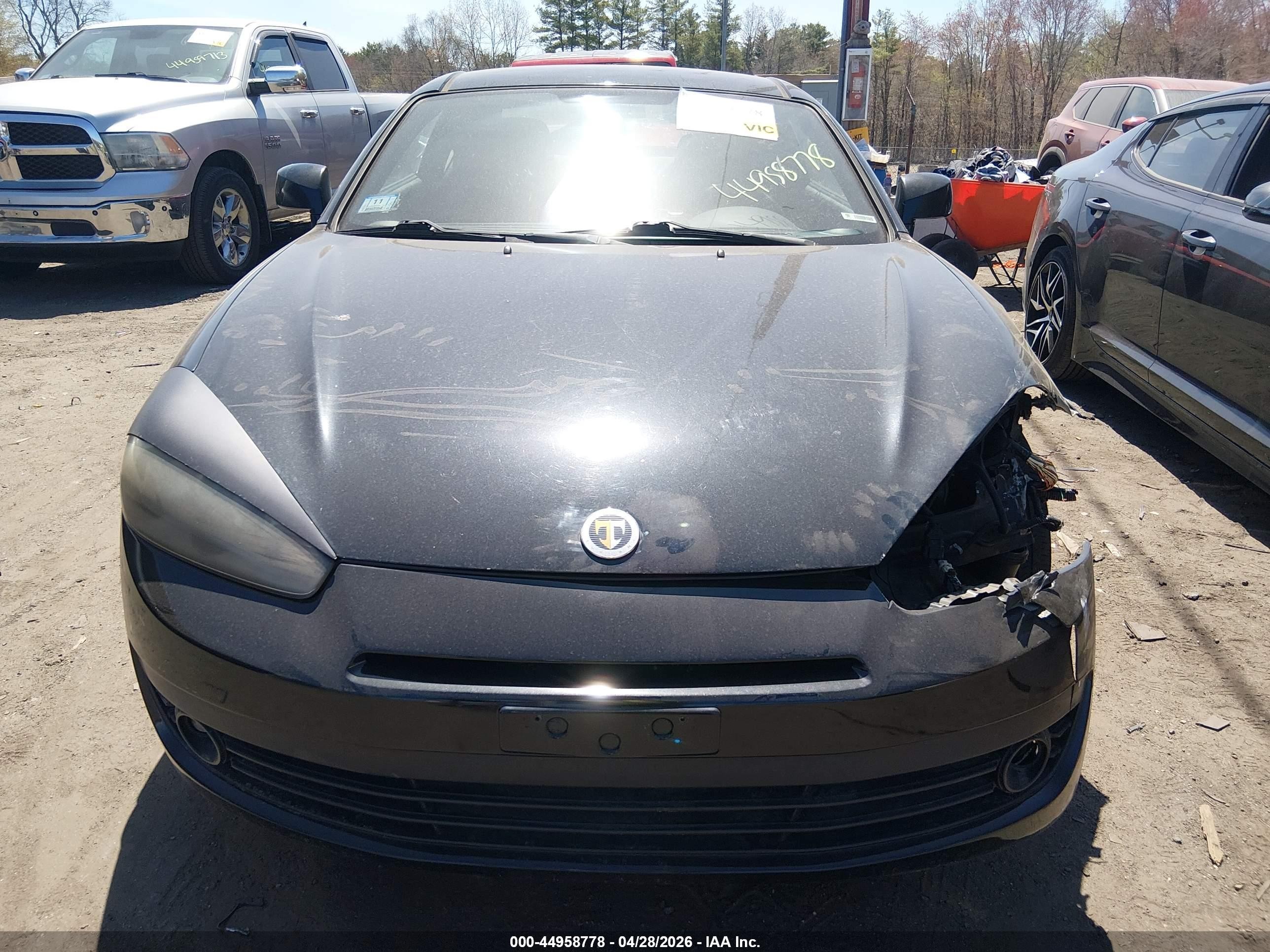 2008 Hyundai Tiburon Gs Black vin: KMHHM66D18U285621
