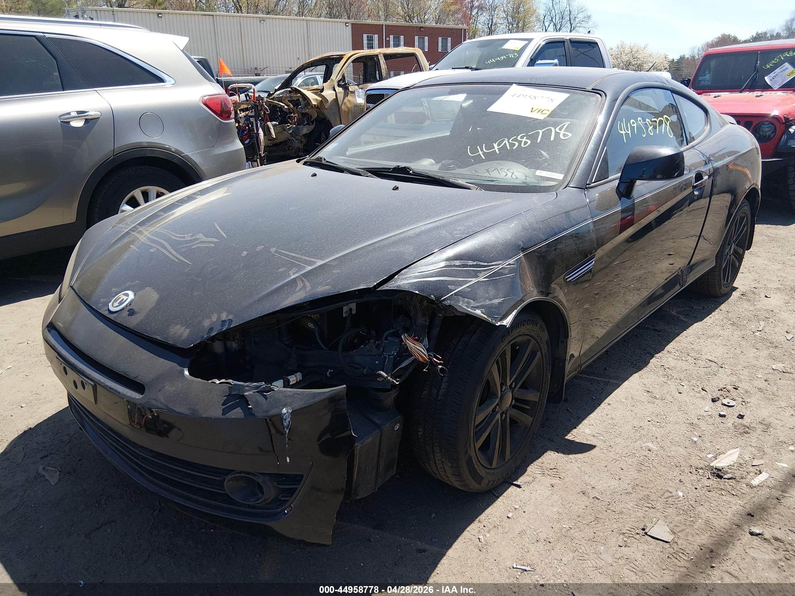 2008 Hyundai Tiburon Gs Black vin: KMHHM66D18U285621