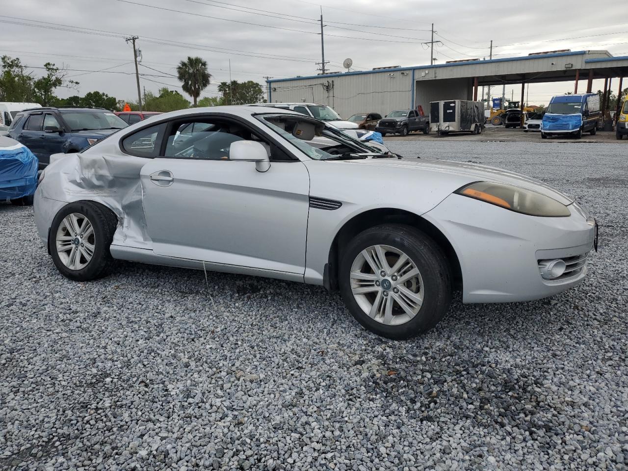 2007 Hyundai Tiburon Gs Silver vin: KMHHM66D27U256644