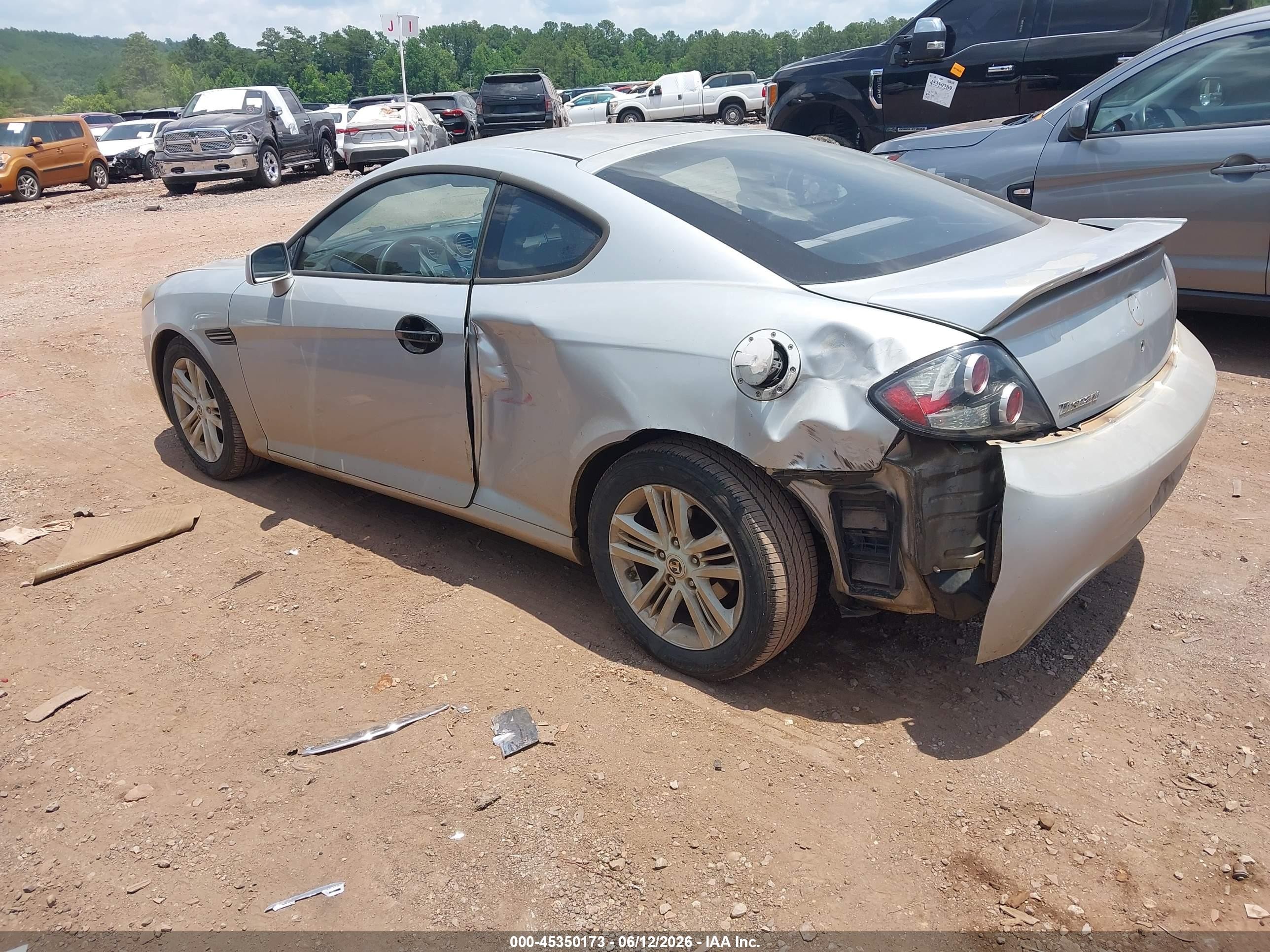 2008 Hyundai Tiburon Gs Silver vin: KMHHM66D28U266849
