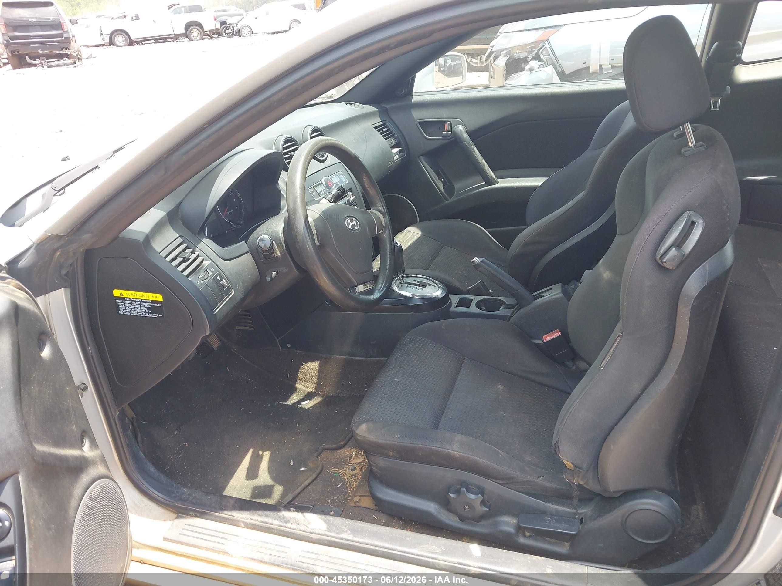 2008 Hyundai Tiburon Gs Silver vin: KMHHM66D28U266849