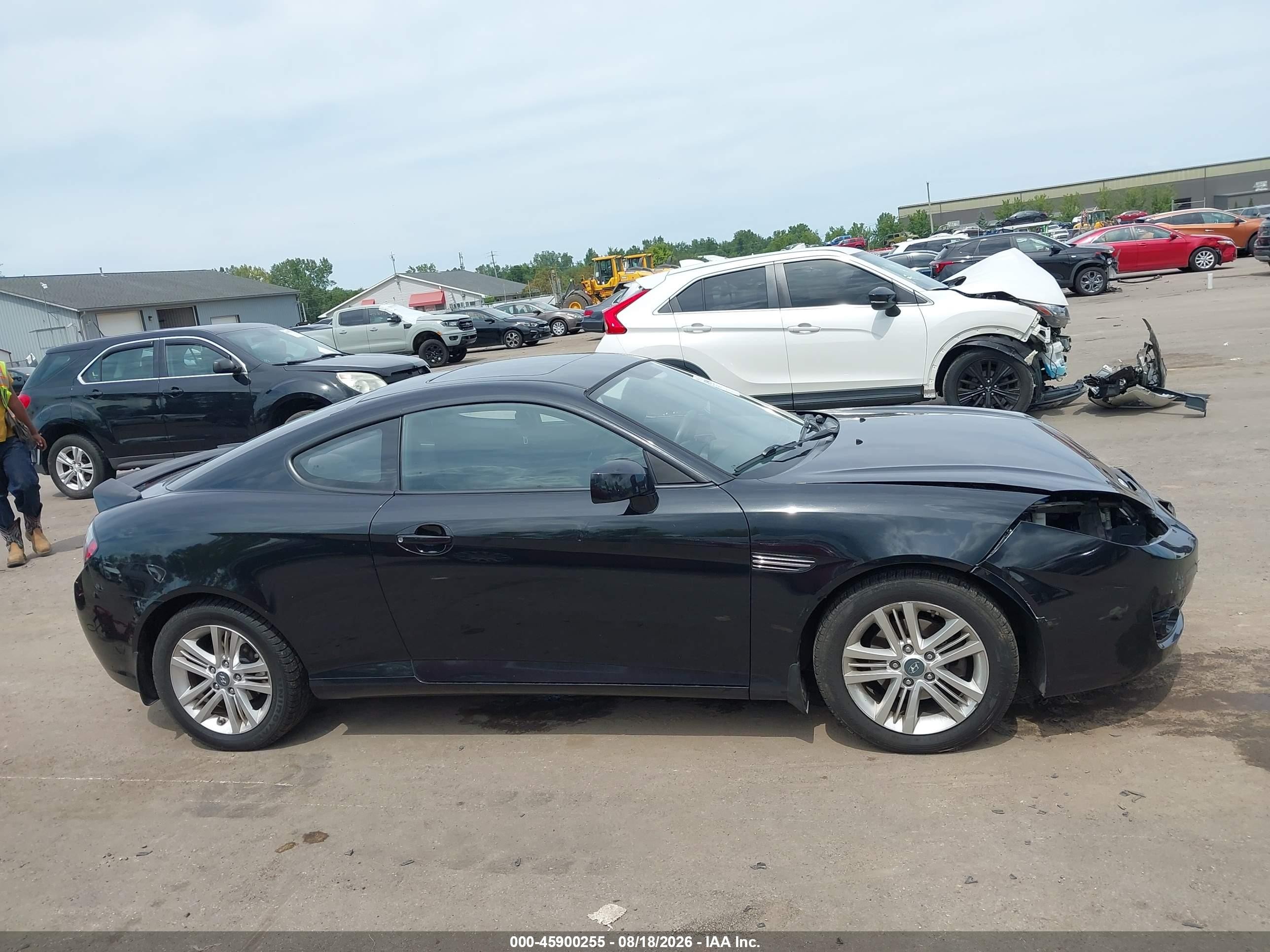 2008 Hyundai Tiburon Gs Black vin: KMHHM66D28U282890