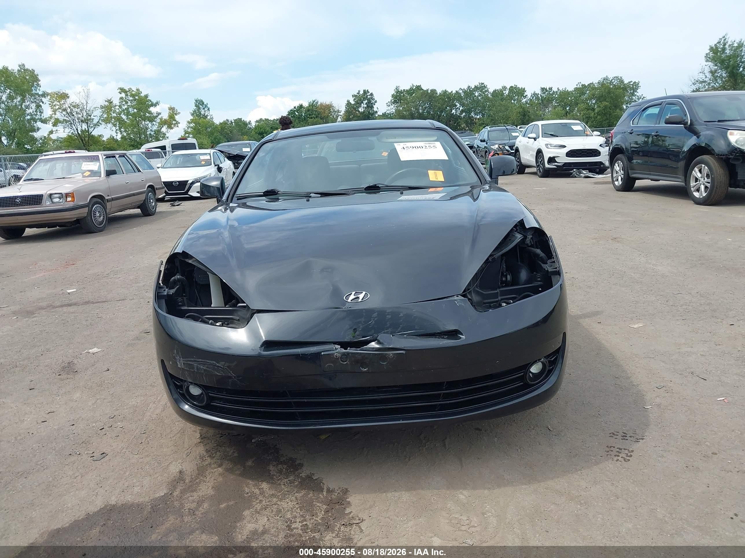 2008 Hyundai Tiburon Gs Black vin: KMHHM66D28U282890