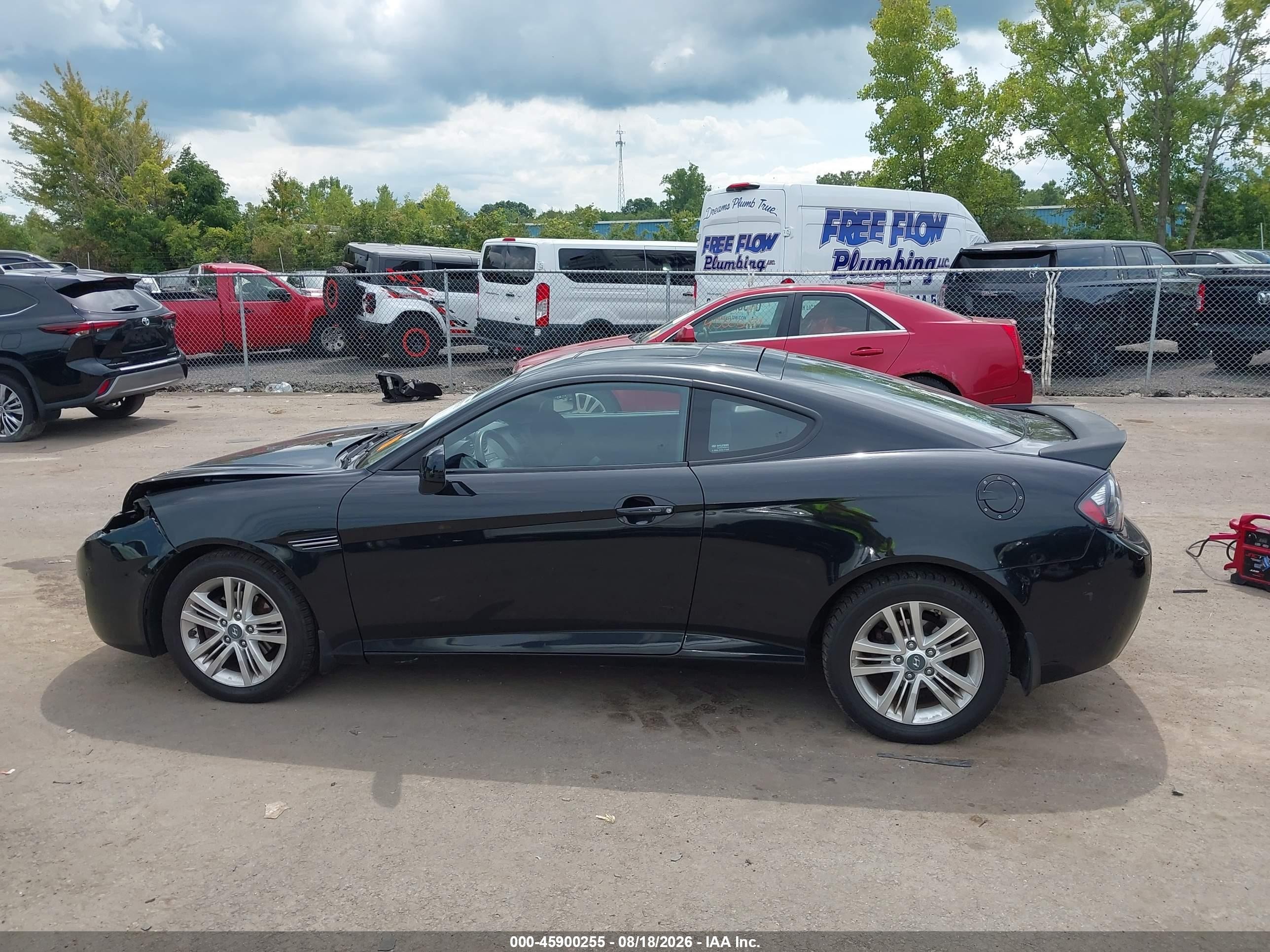 2008 Hyundai Tiburon Gs Black vin: KMHHM66D28U282890