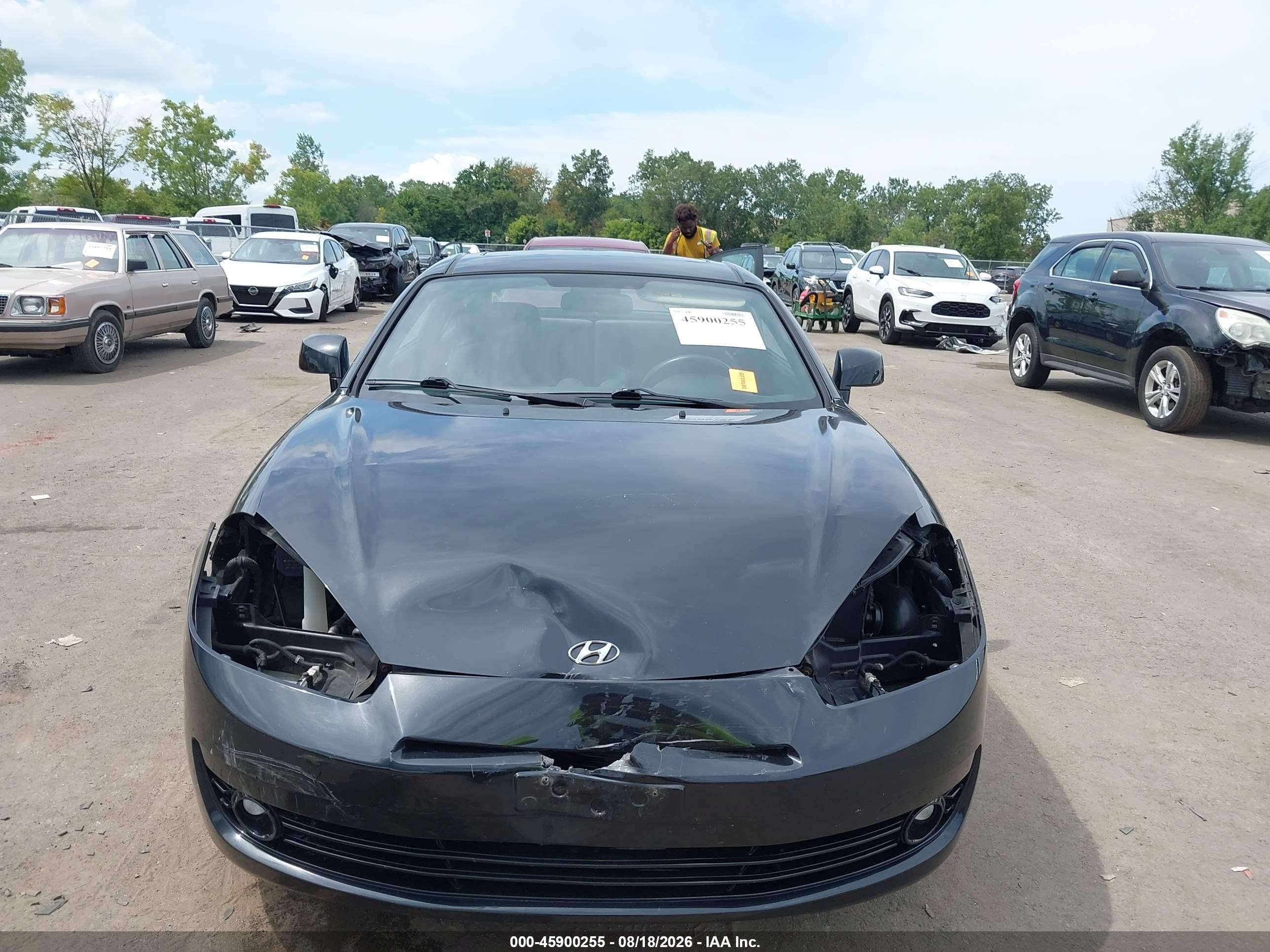 2008 Hyundai Tiburon Gs Black vin: KMHHM66D28U282890