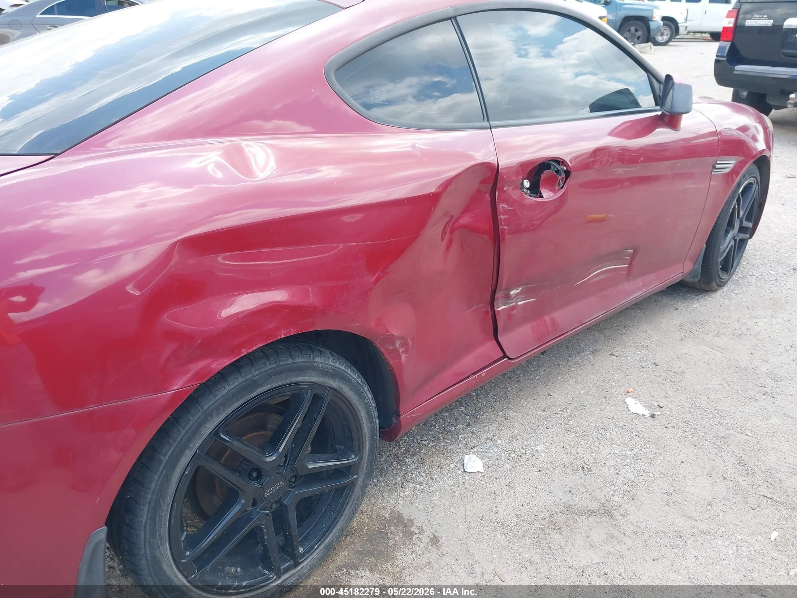 2008 Hyundai Tiburon Gs Red vin: KMHHM66D48U282910