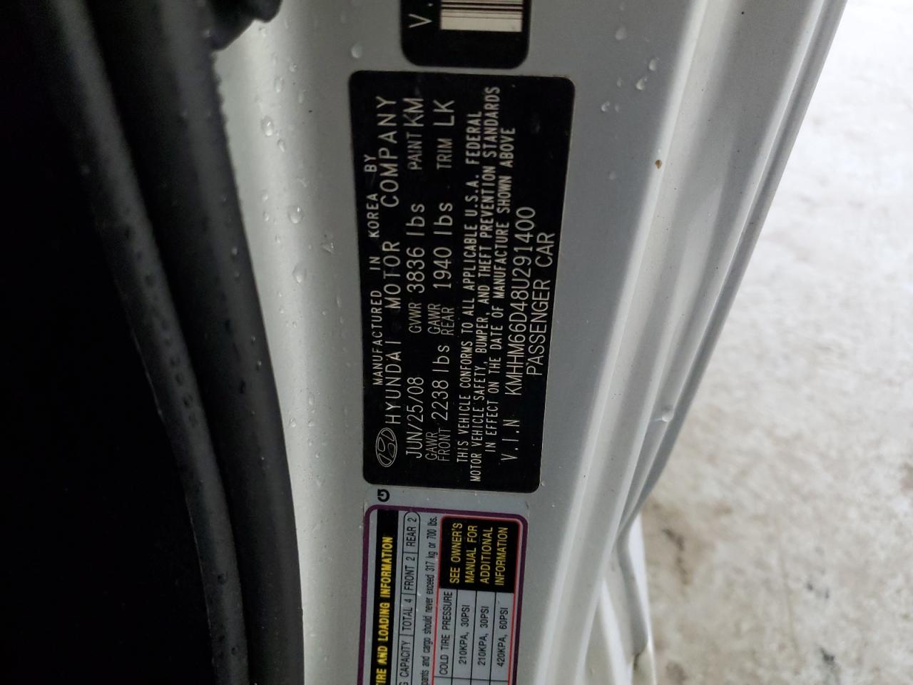 2008 Hyundai Tiburon Gs Серебряный vin: KMHHM66D48U291400