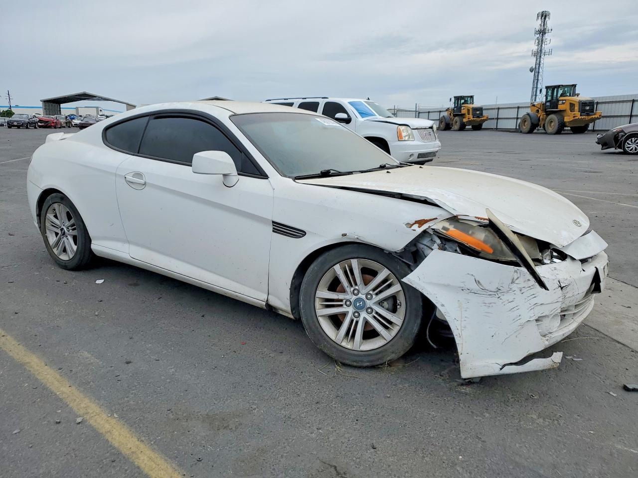 2007 Hyundai Tiburon White vin: KMHHM66D57U245198