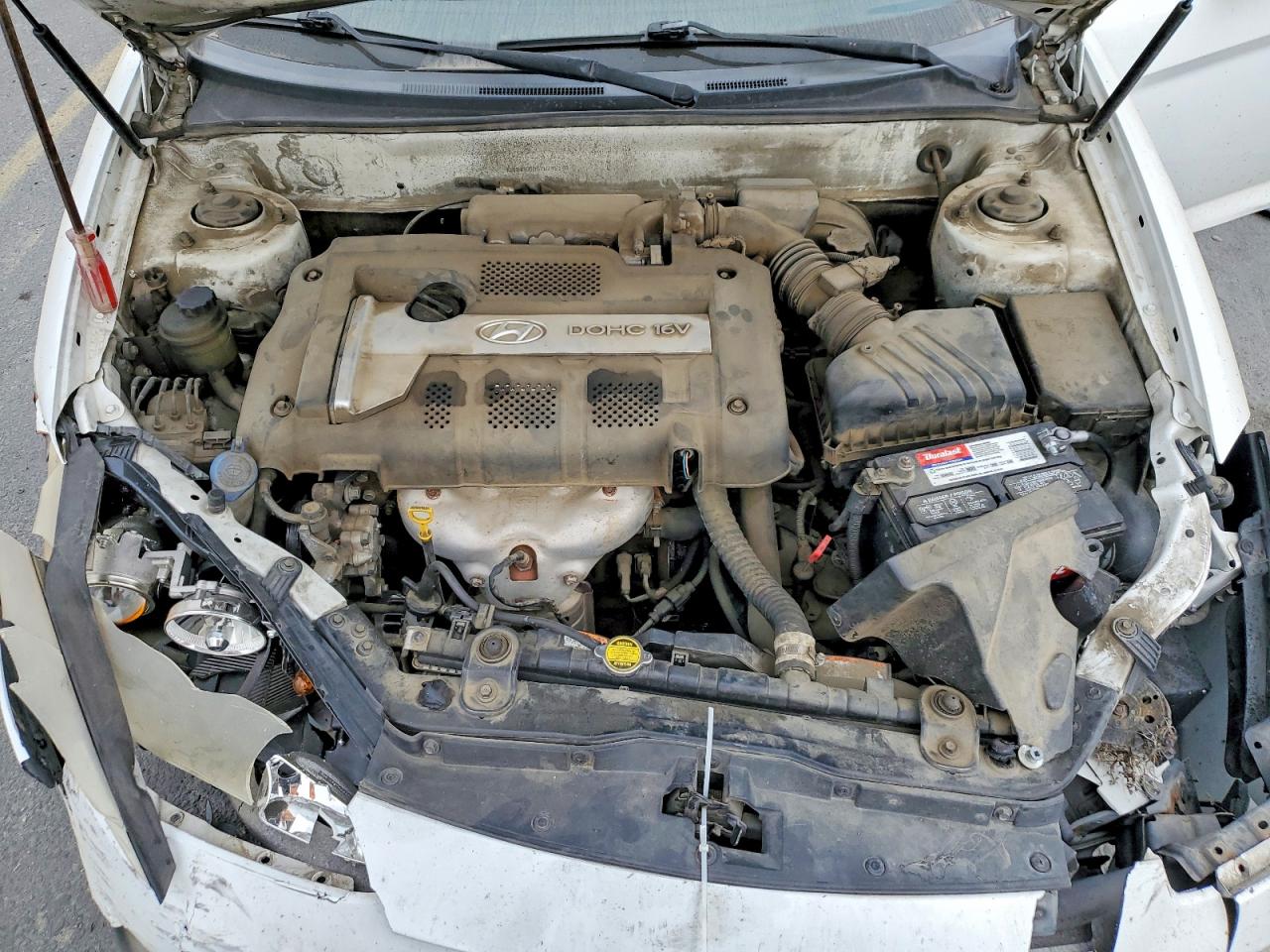 2007 Hyundai Tiburon White vin: KMHHM66D57U245198