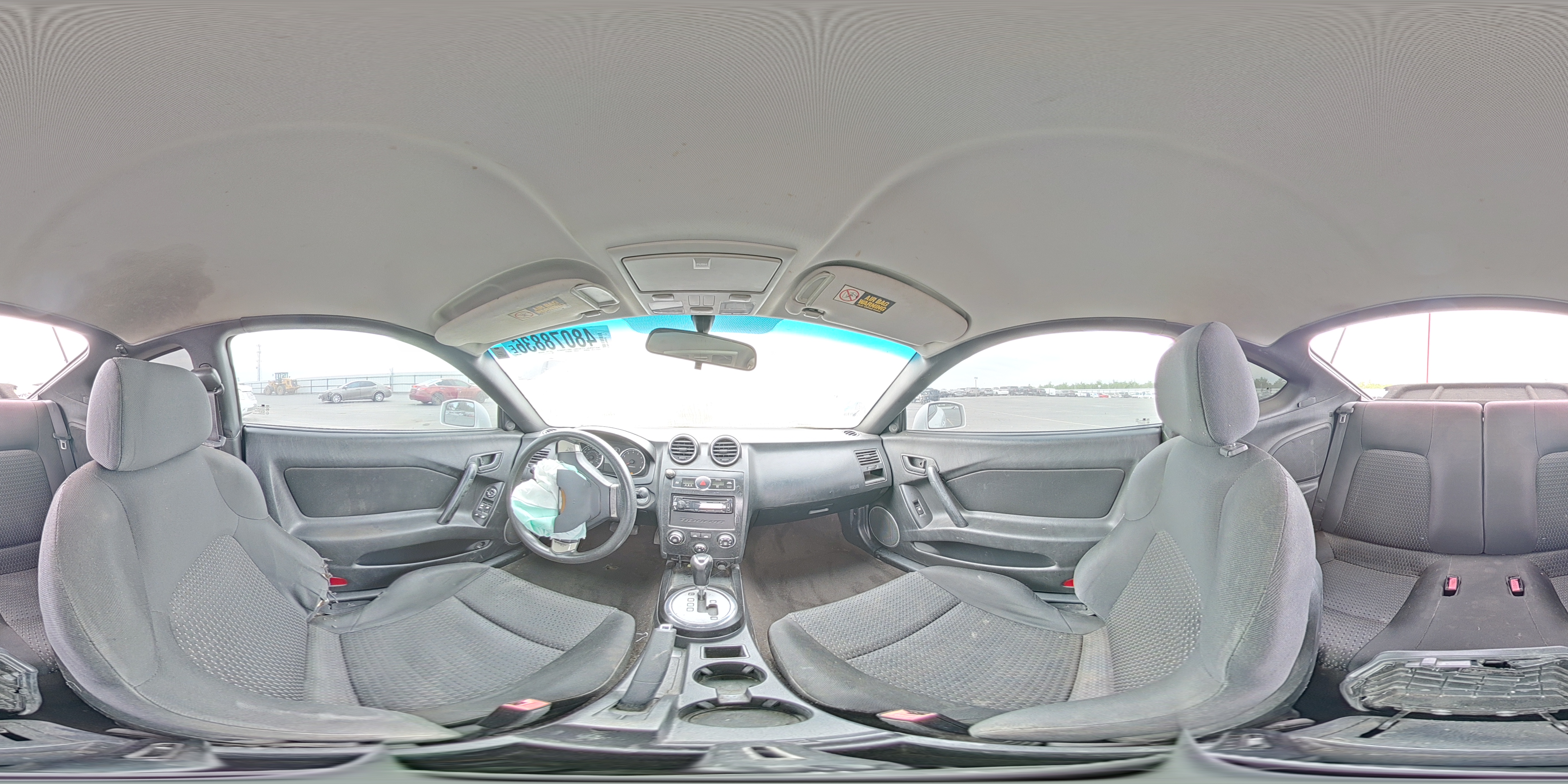 2007 Hyundai Tiburon White vin: KMHHM66D57U245198
