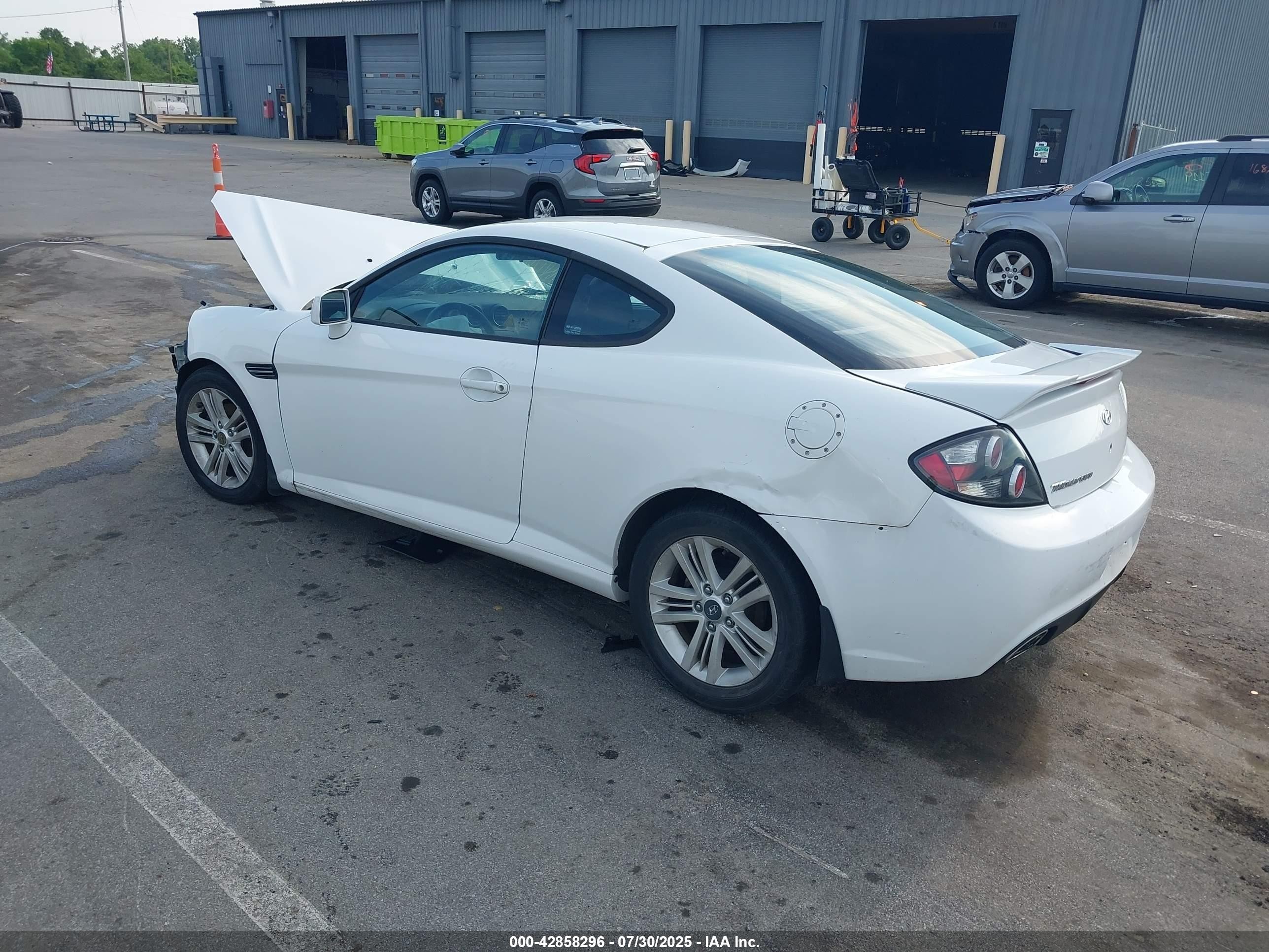 2007 Hyundai Tiburon Gs White vin: KMHHM66D57U256167