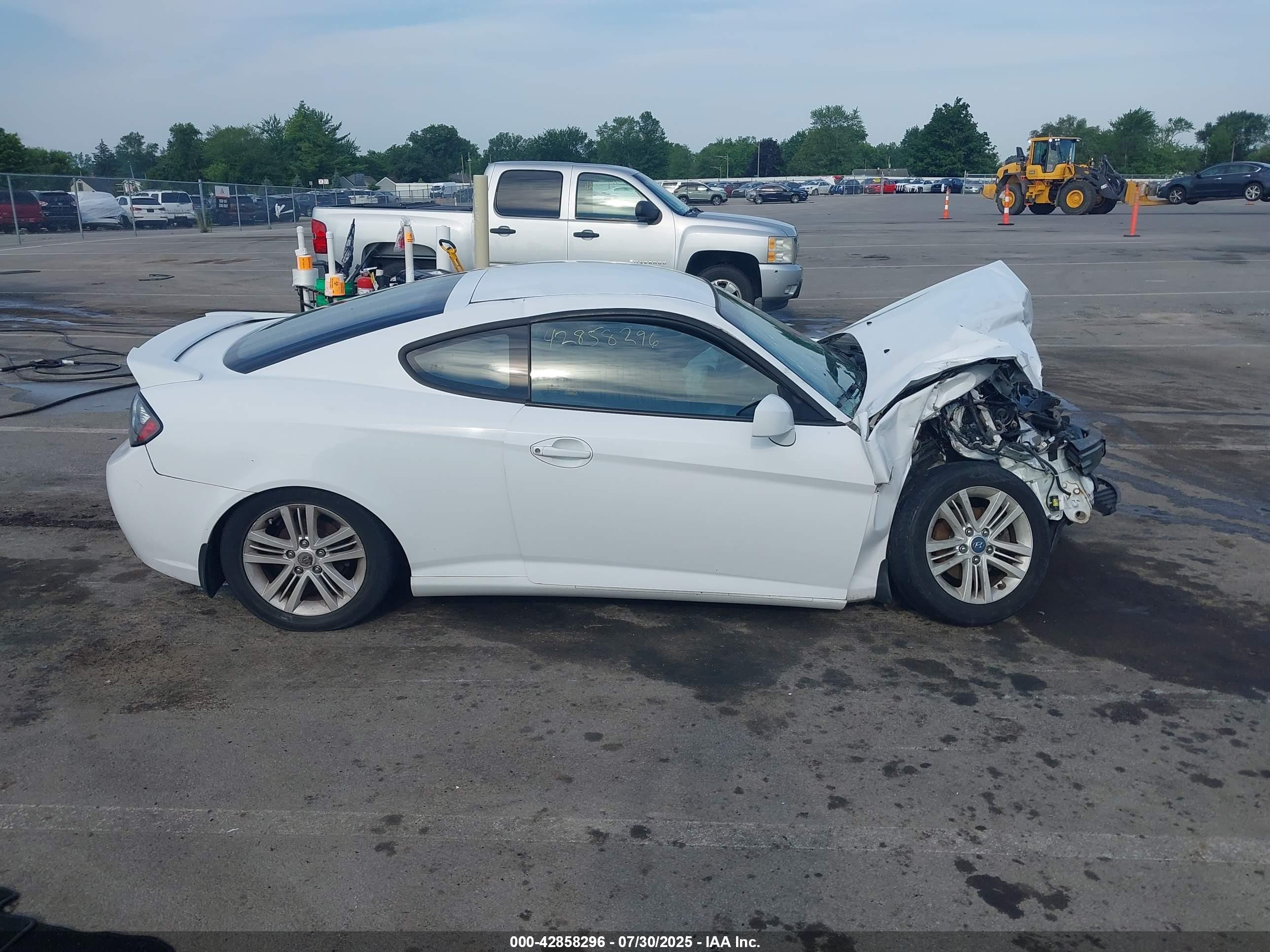 2007 Hyundai Tiburon Gs White vin: KMHHM66D57U256167