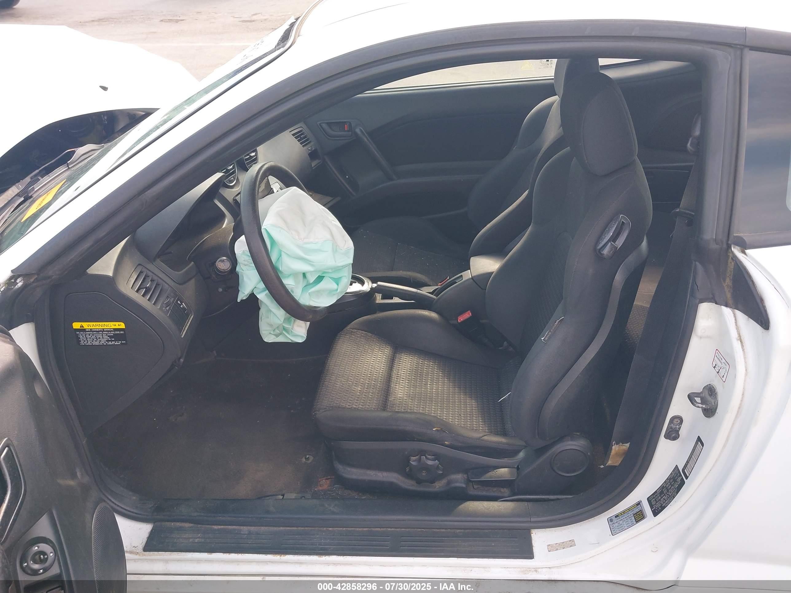 2007 Hyundai Tiburon Gs White vin: KMHHM66D57U256167