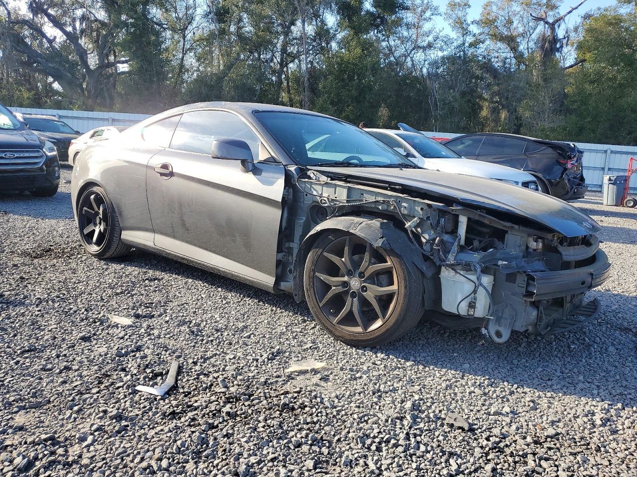 2007 Hyundai Tiburon Gs Gray vin: KMHHM66D57U258775