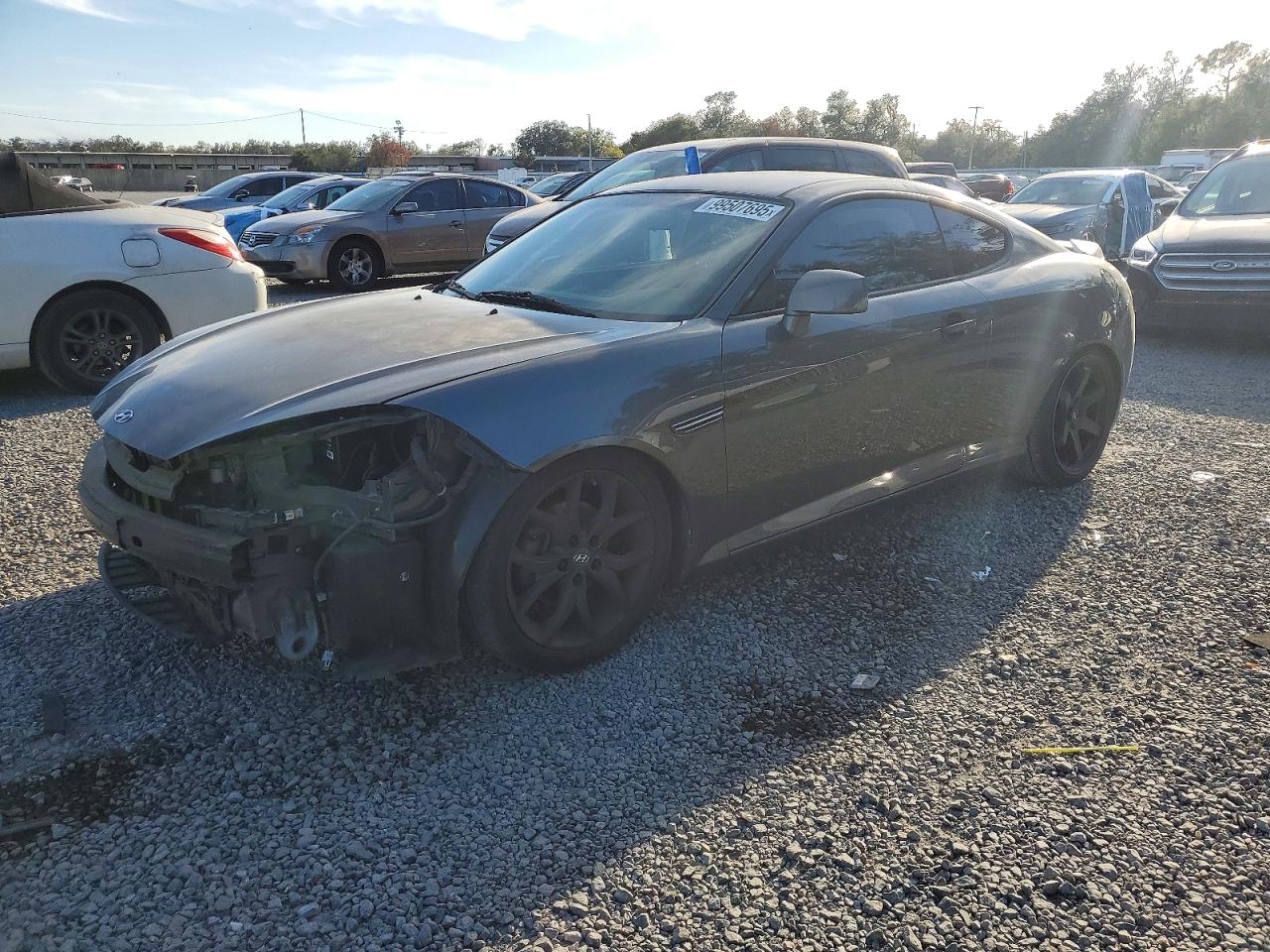 2007 Hyundai Tiburon Gs Gray vin: KMHHM66D57U258775