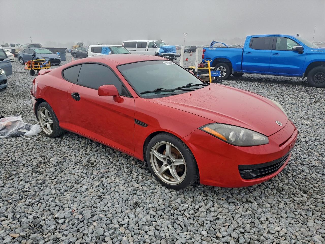 2007 Hyundai Tiburon Gs Red vin: KMHHM66D67U244707