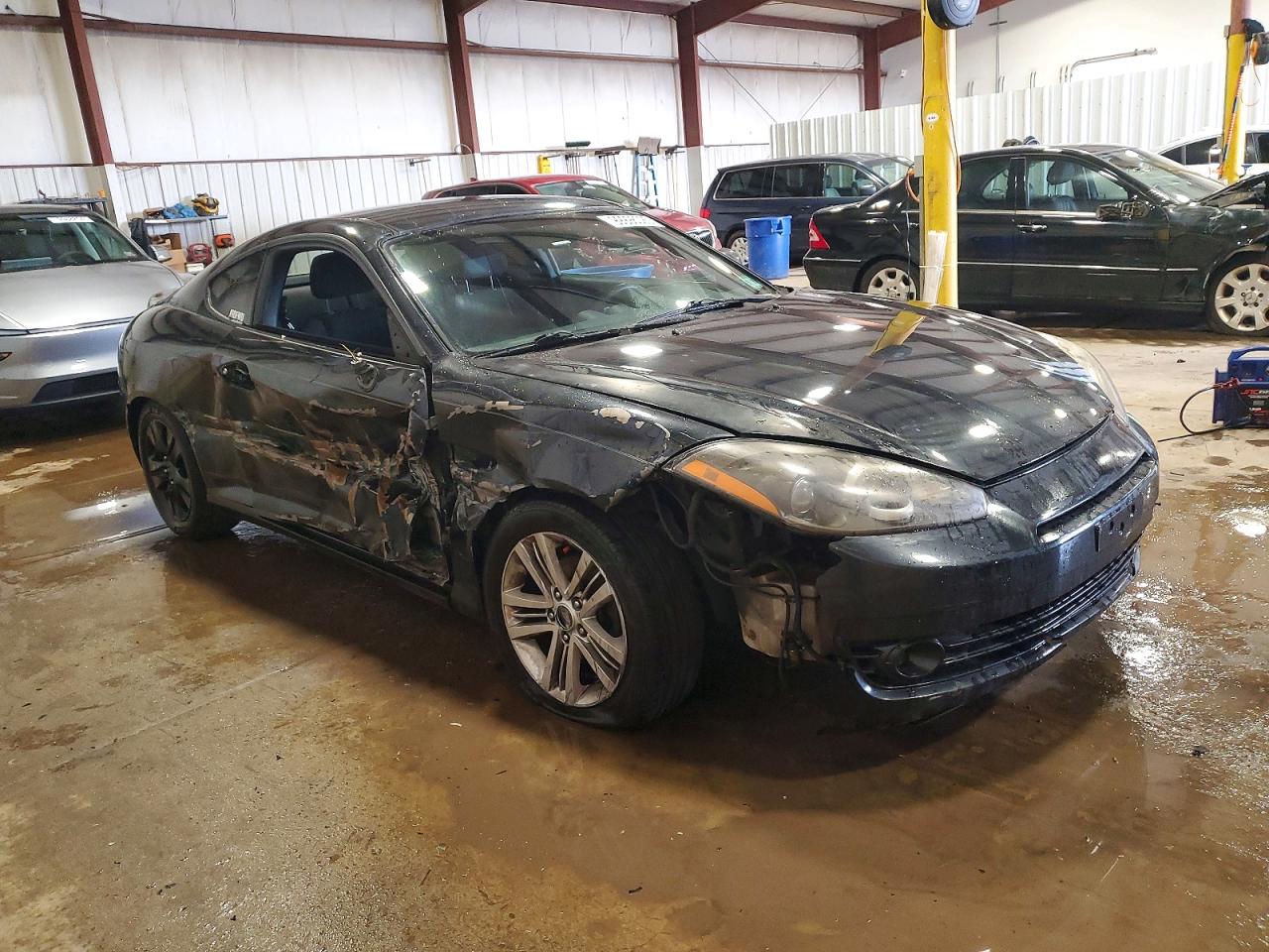 2007 Hyundai Tiburon Gs Черный vin: KMHHM66D67U252564