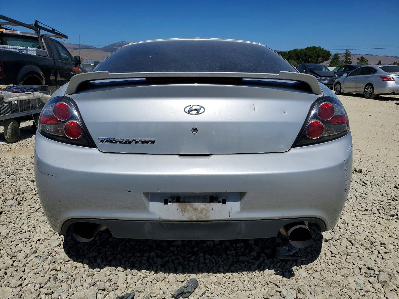 2008 Hyundai Tiburon Gs Silver vin: KMHHM66D68U275263