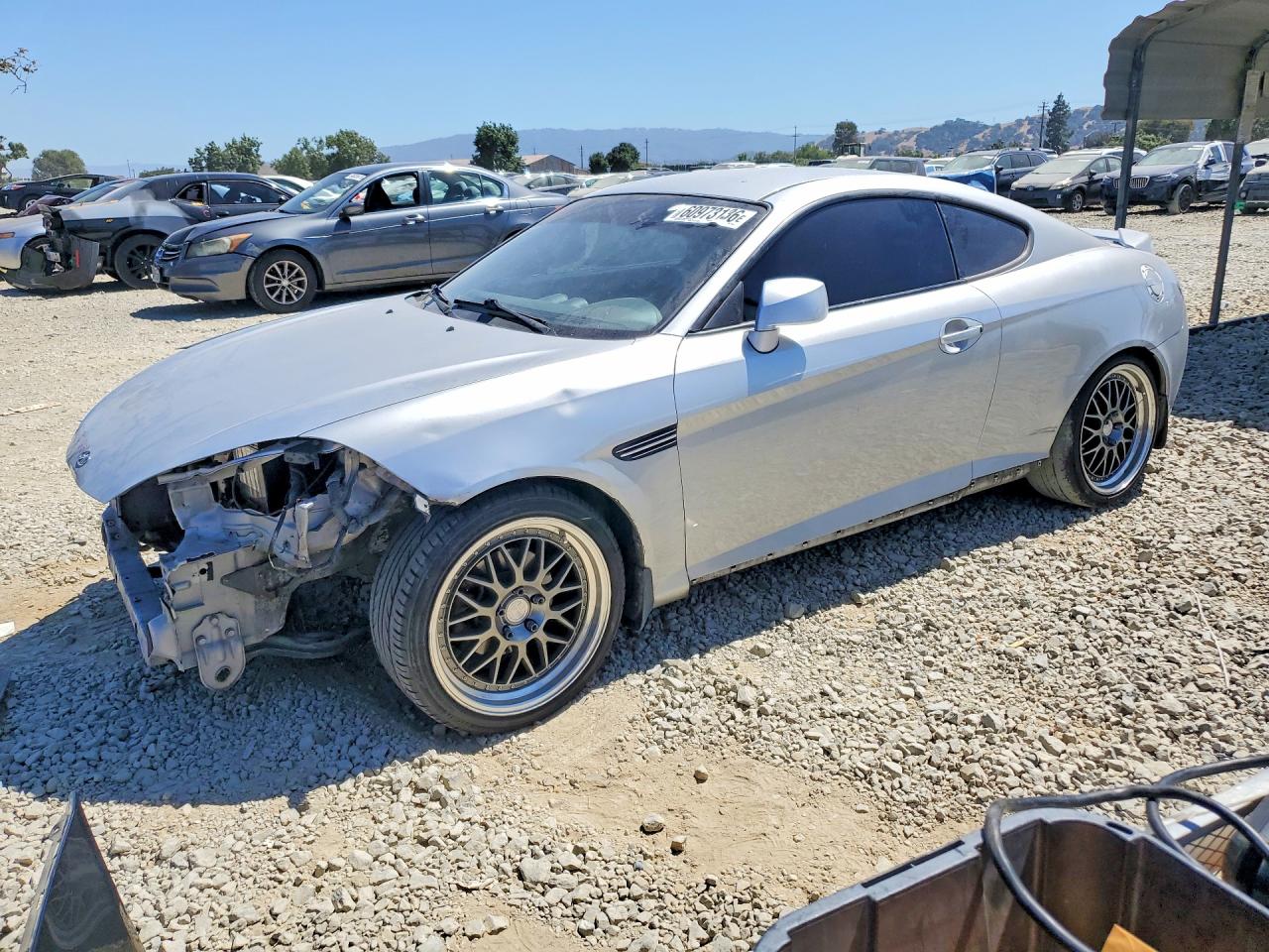 2008 Hyundai Tiburon Gs Silver vin: KMHHM66D68U275263