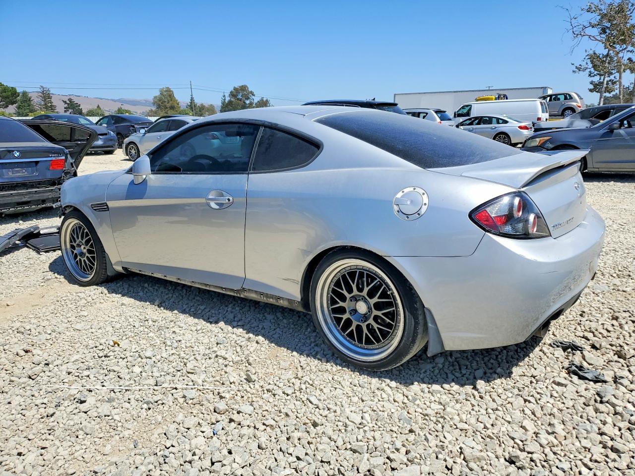 2008 Hyundai Tiburon Gs Silver vin: KMHHM66D68U275263