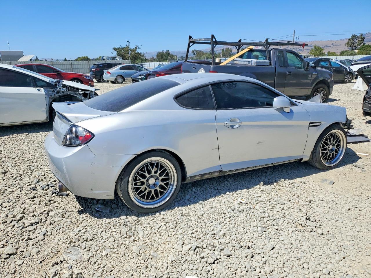 2008 Hyundai Tiburon Gs Silver vin: KMHHM66D68U275263
