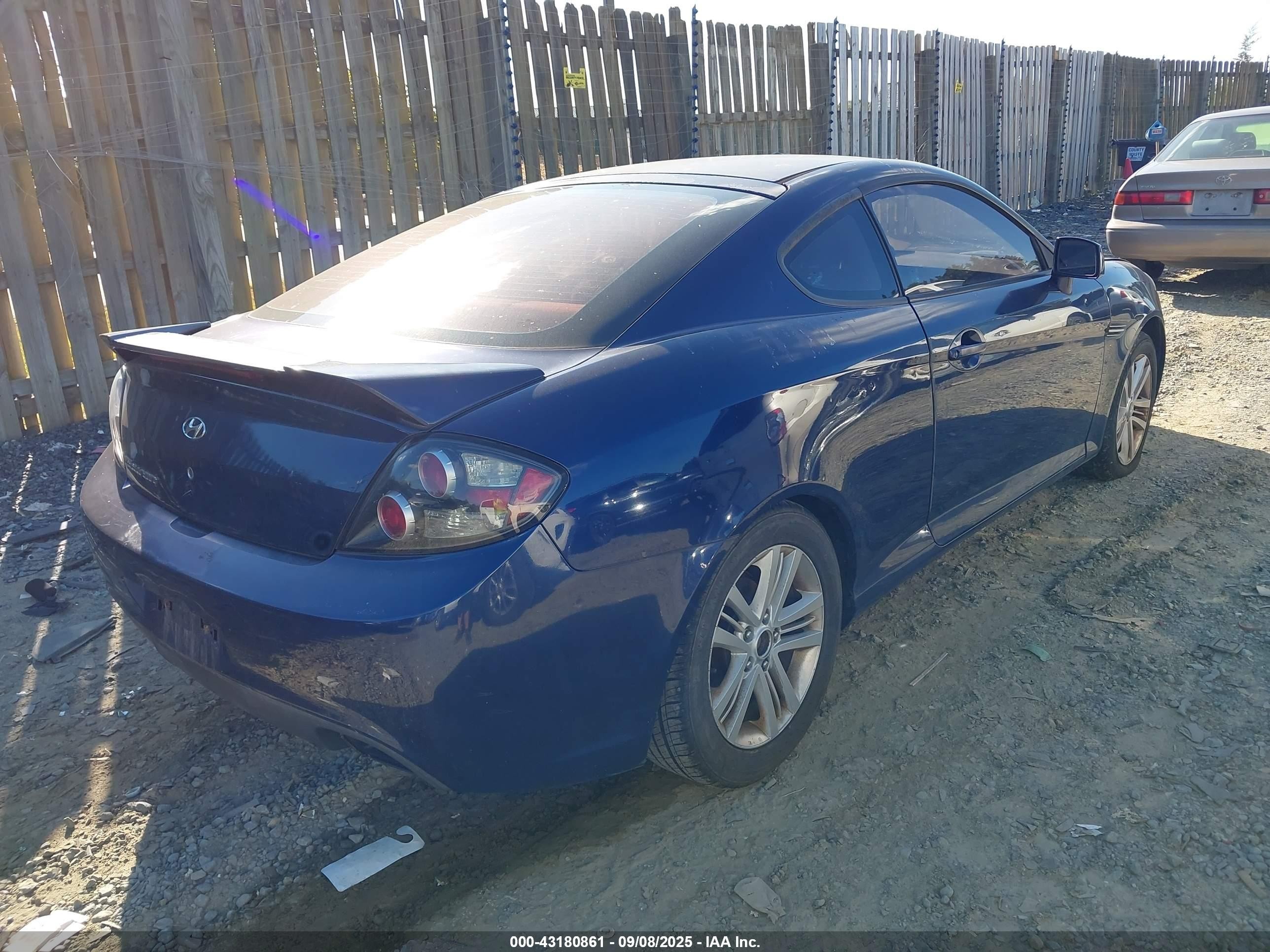 2007 Hyundai Tiburon Gs Blue vin: KMHHM66D87U244174