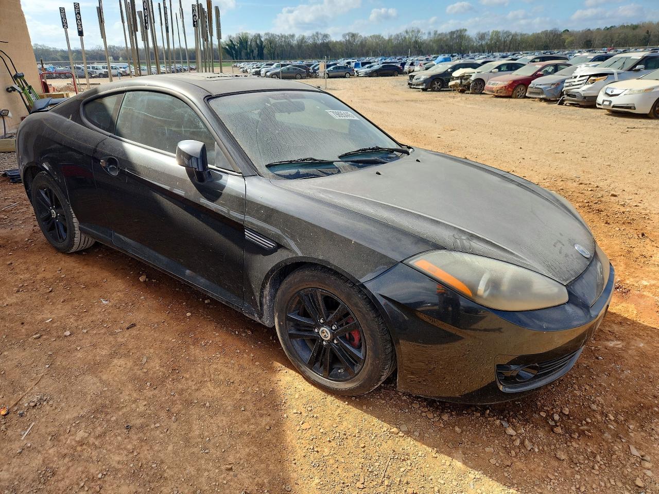 2007 Hyundai Tiburon Black vin: KMHHM66D87U246135