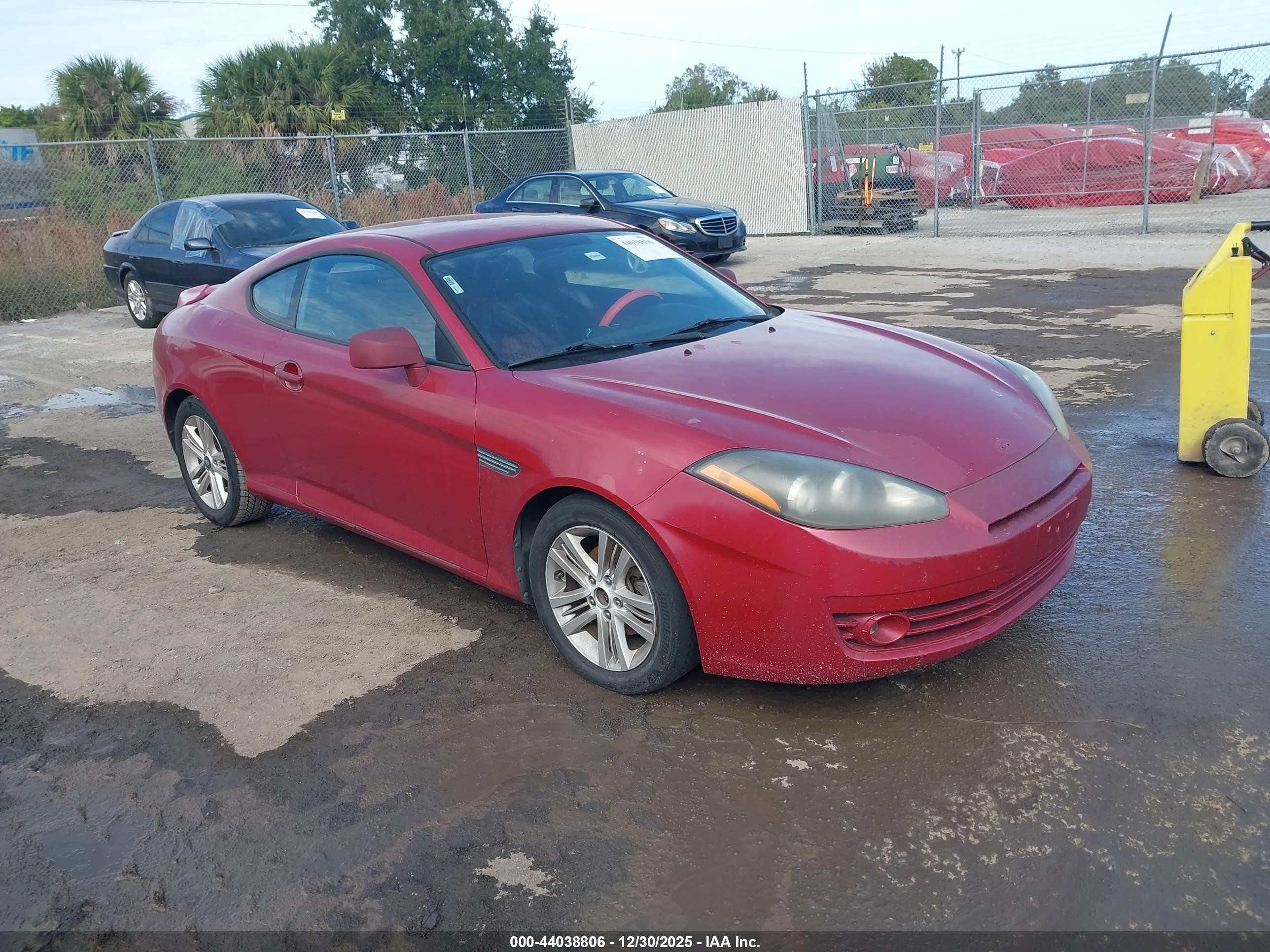 2007 Hyundai Tiburon Gs Red vin: KMHHM66D87U254333