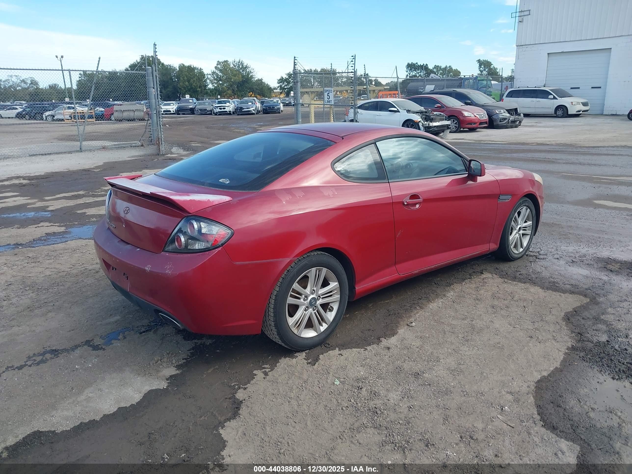 2007 Hyundai Tiburon Gs Red vin: KMHHM66D87U254333