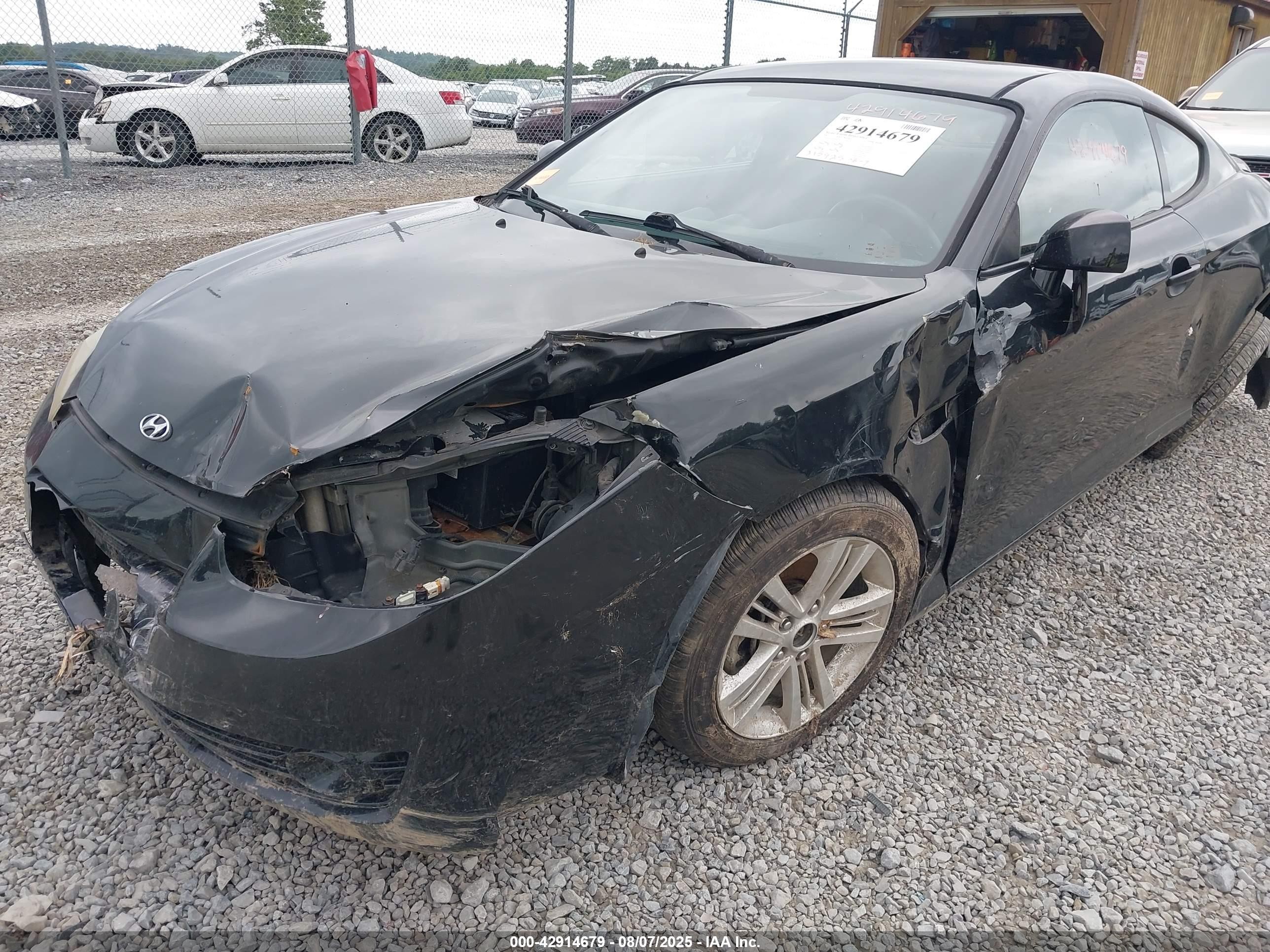 2007 Hyundai Tiburon Gs Black vin: KMHHM66D87U256003
