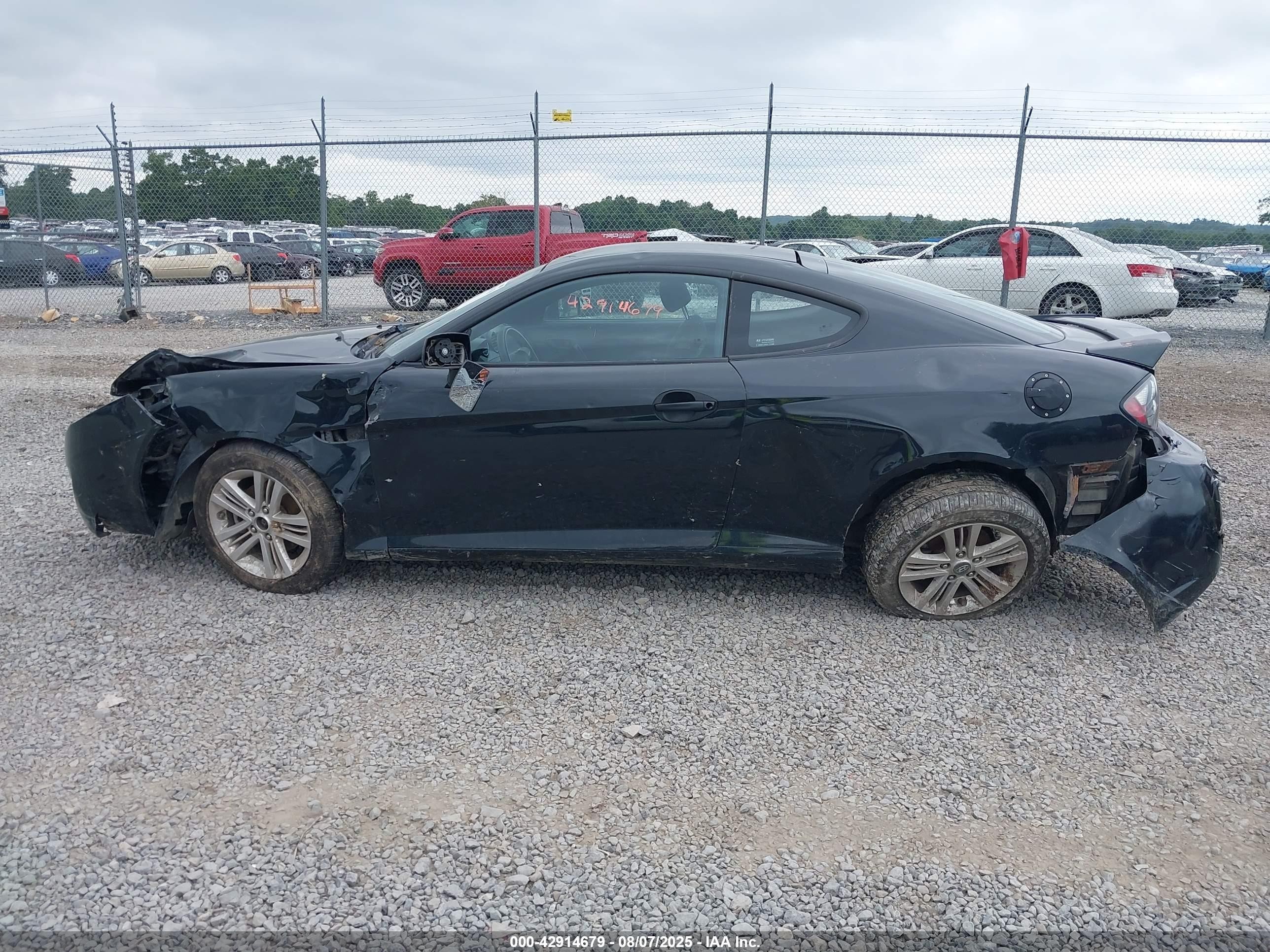 2007 Hyundai Tiburon Gs Black vin: KMHHM66D87U256003