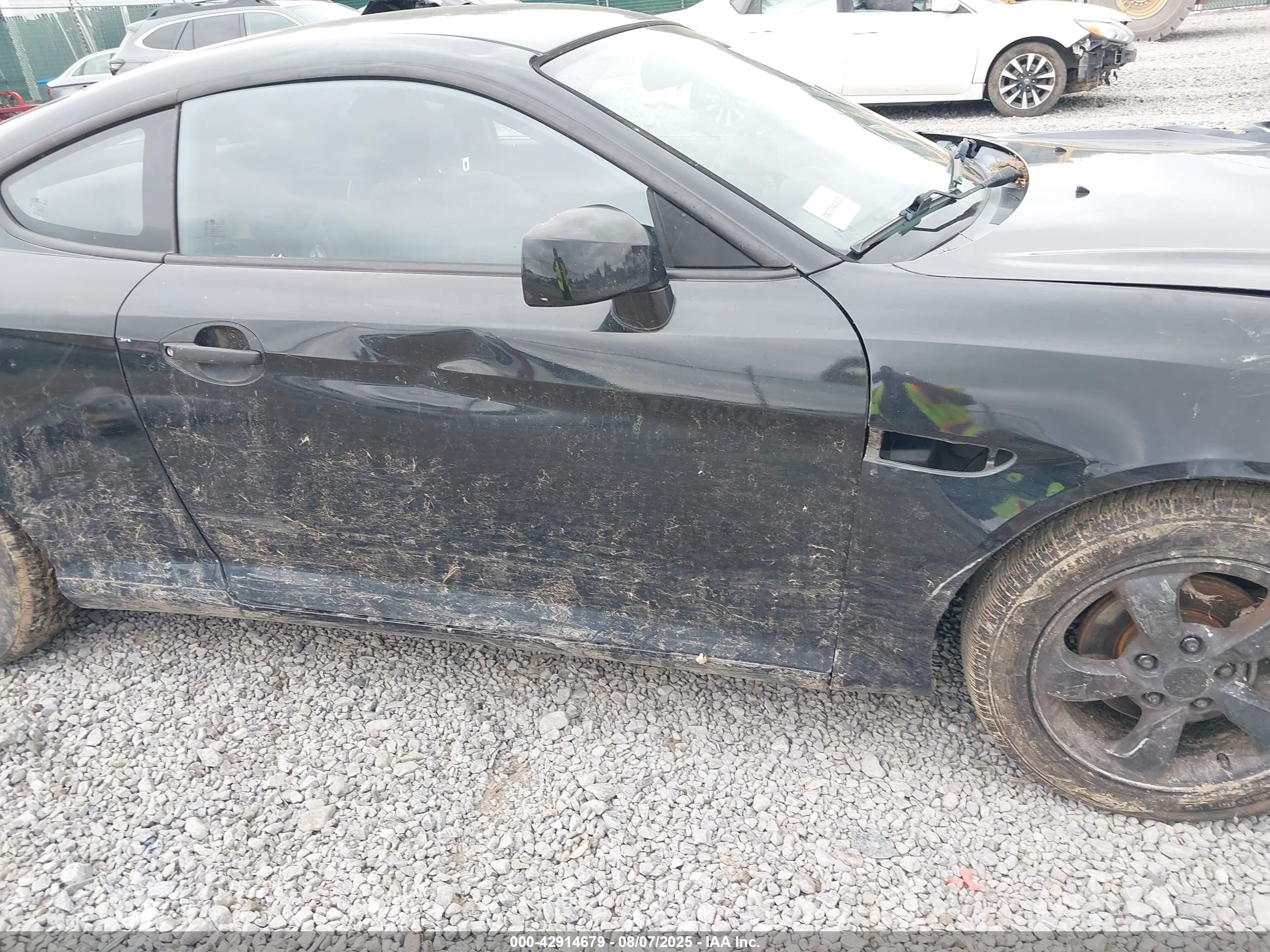 2007 Hyundai Tiburon Gs Black vin: KMHHM66D87U256003