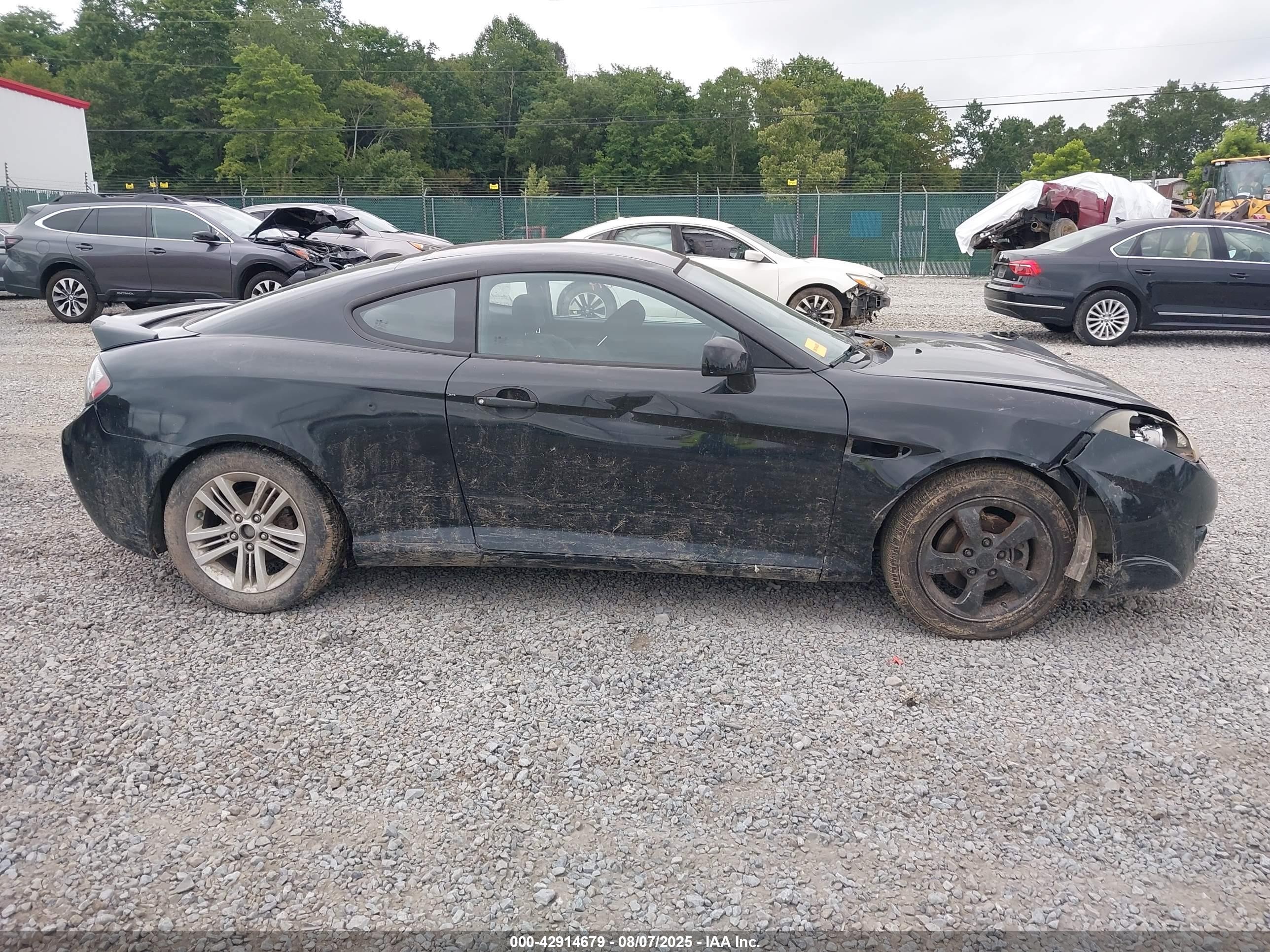 2007 Hyundai Tiburon Gs Black vin: KMHHM66D87U256003