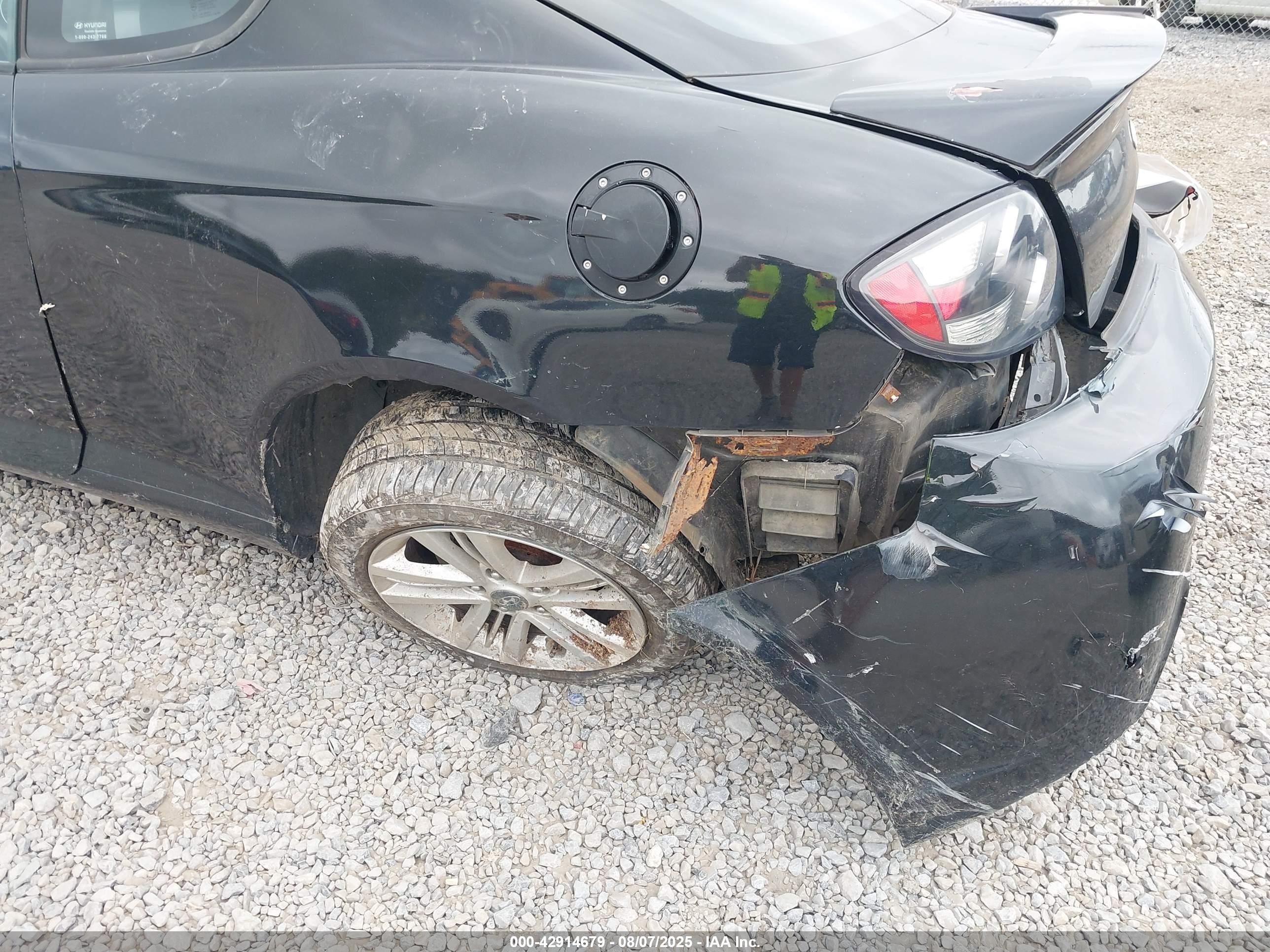 2007 Hyundai Tiburon Gs Black vin: KMHHM66D87U256003
