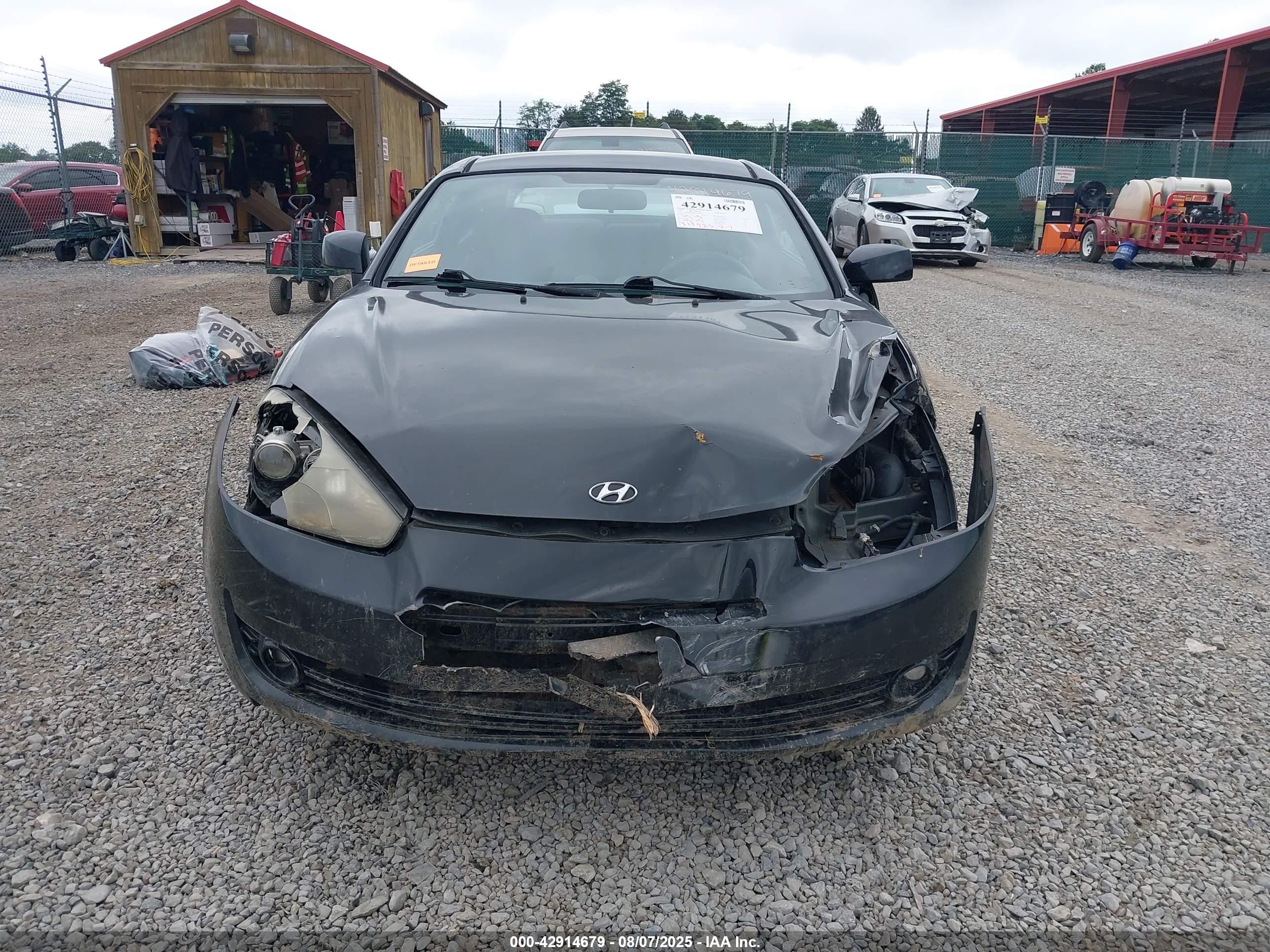 2007 Hyundai Tiburon Gs Black vin: KMHHM66D87U256003