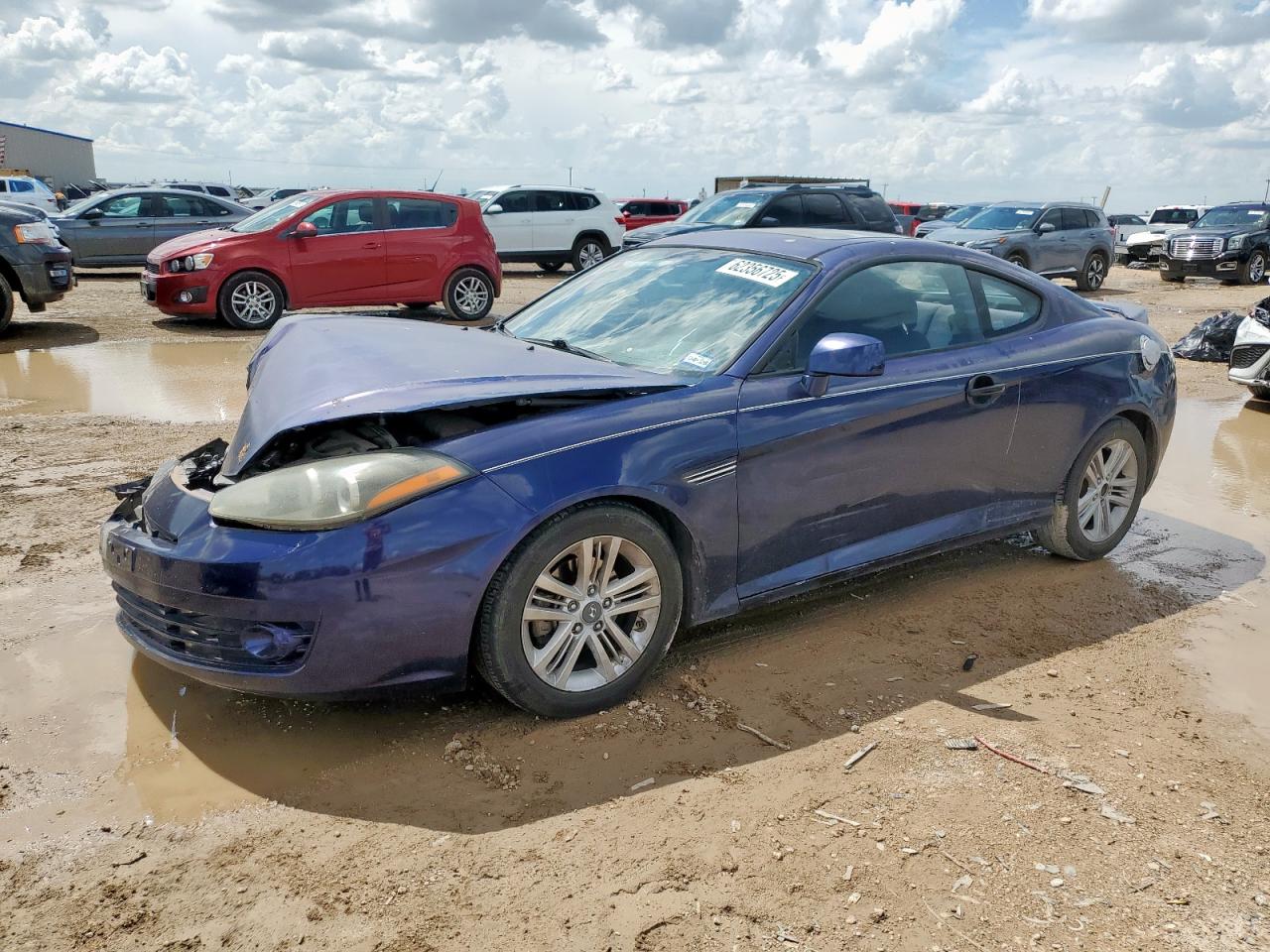 2007 Hyundai Tiburon Gs Blue vin: KMHHM66D87U256521