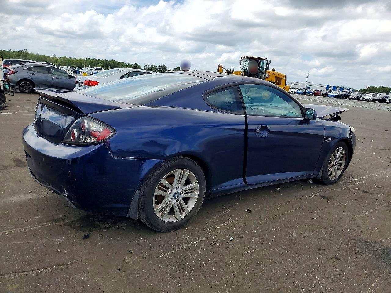 2007 Hyundai Tiburon Gs Blue vin: KMHHM66D87U258088