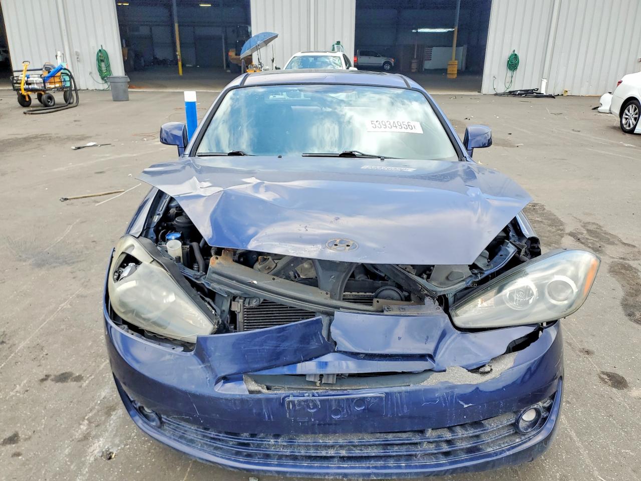 2007 Hyundai Tiburon Gs Blue vin: KMHHM66D87U258088