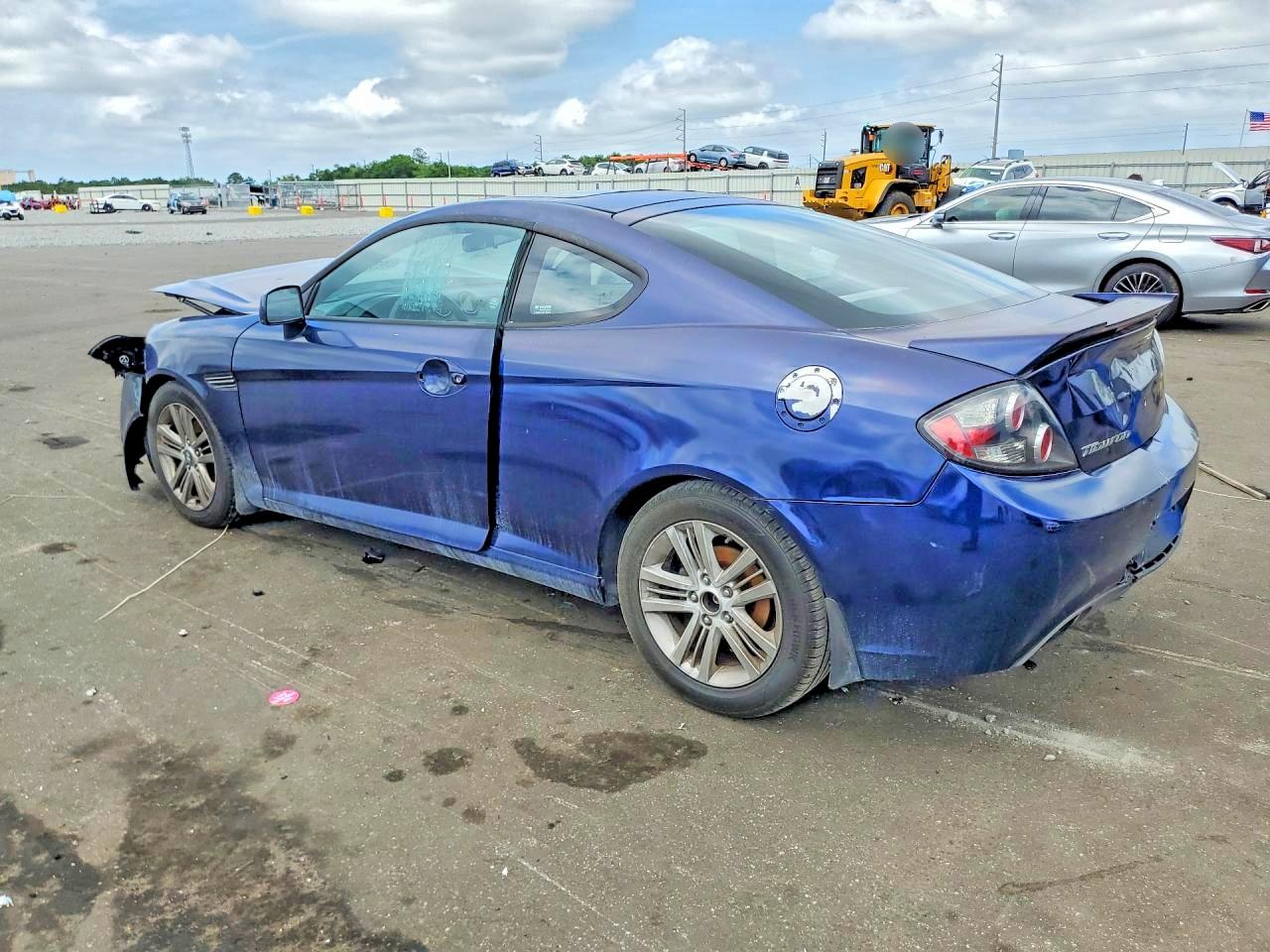 2007 Hyundai Tiburon Gs Blue vin: KMHHM66D87U258088