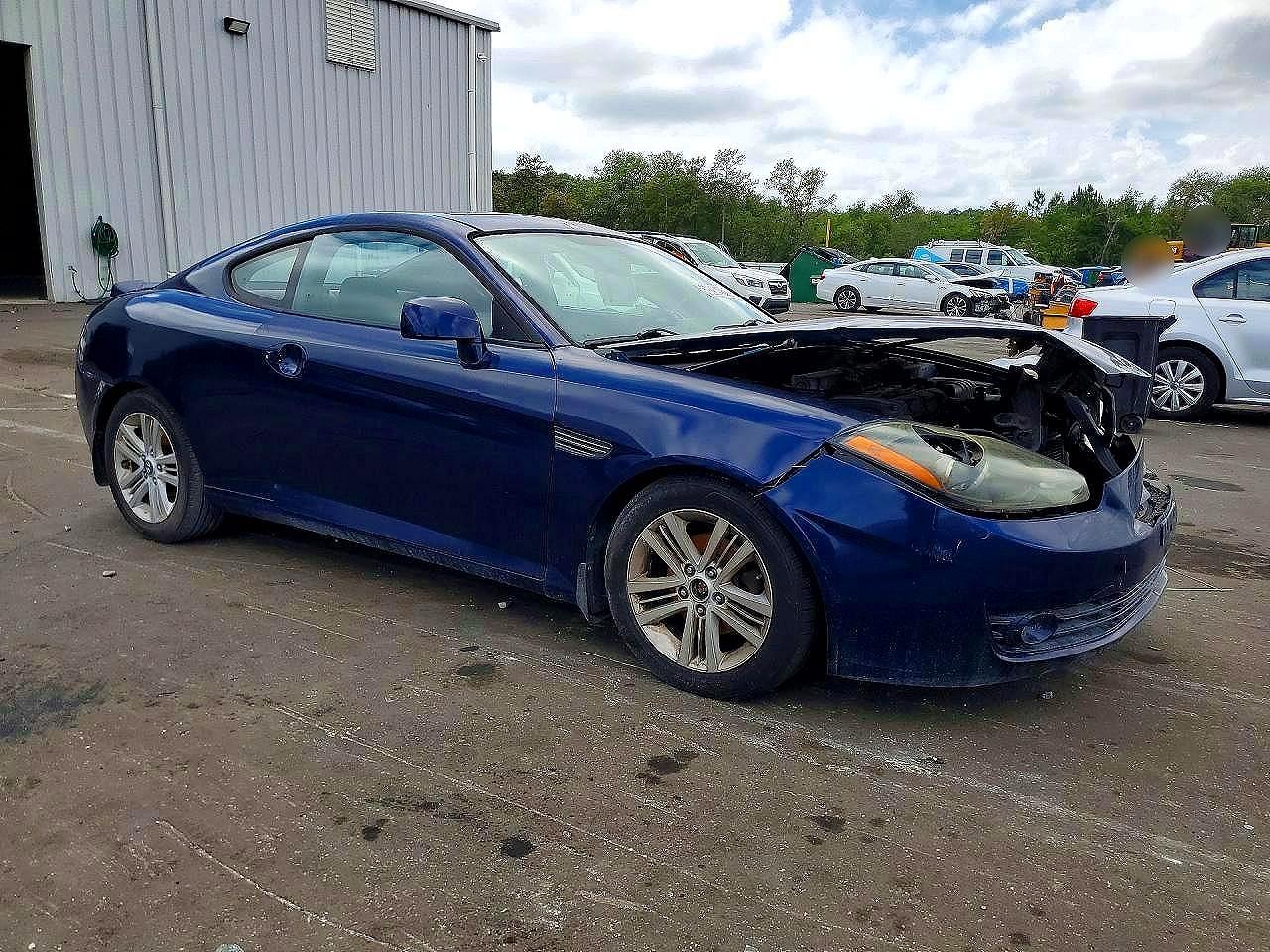 2007 Hyundai Tiburon Gs Blue vin: KMHHM66D87U258088