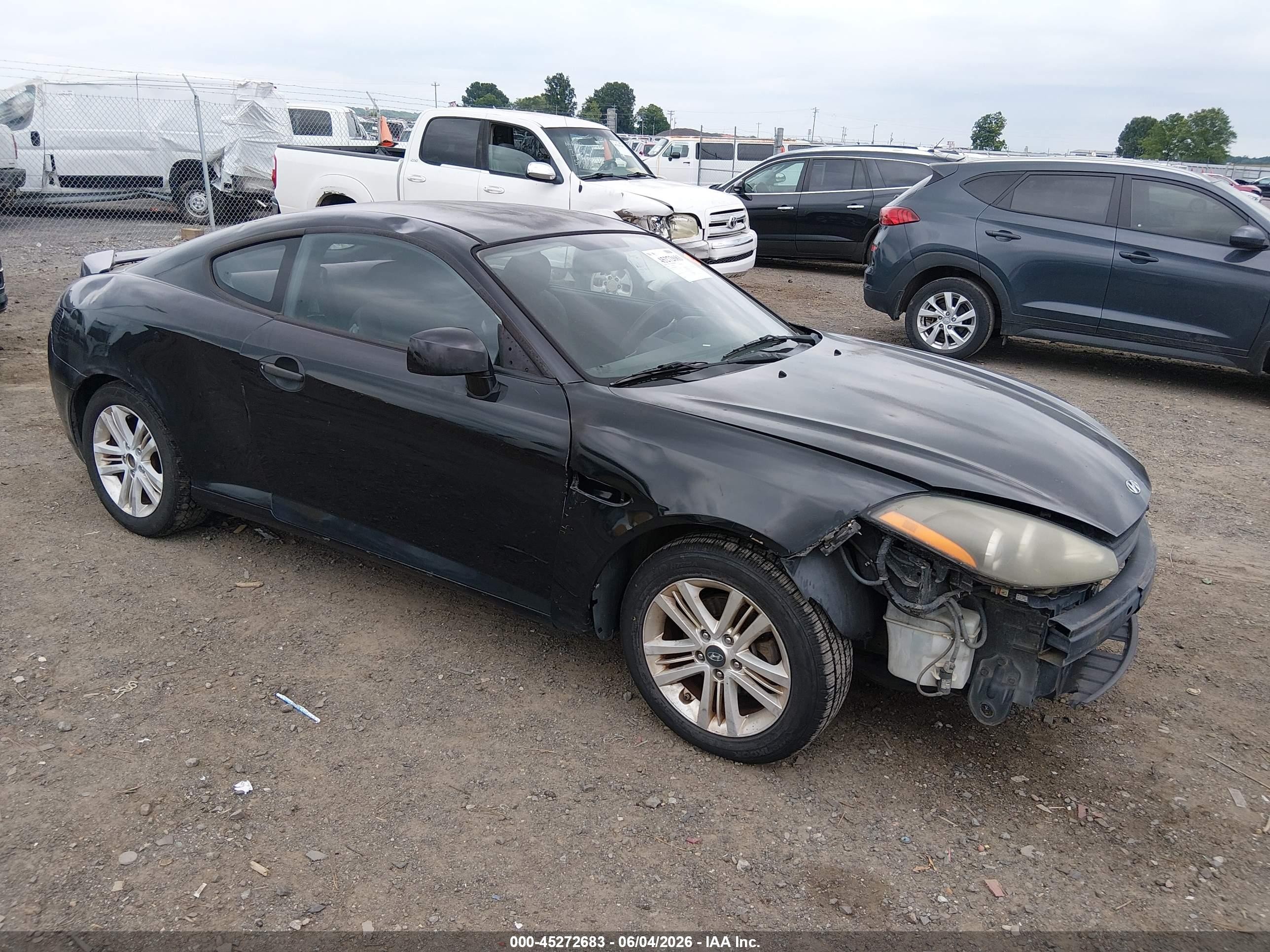 2008 Hyundai Tiburon Gs Black vin: KMHHM66D88U296227