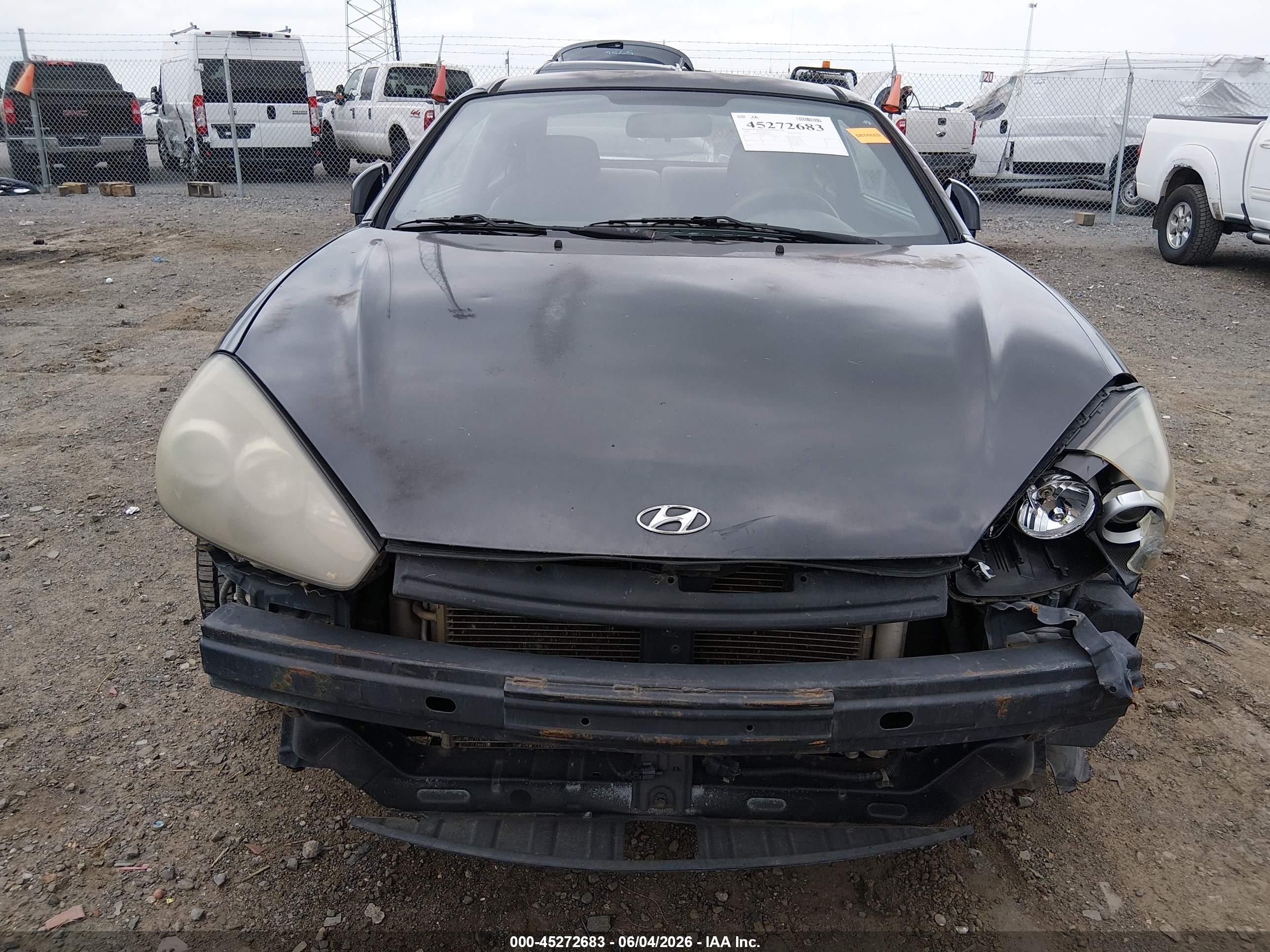 2008 Hyundai Tiburon Gs Black vin: KMHHM66D88U296227