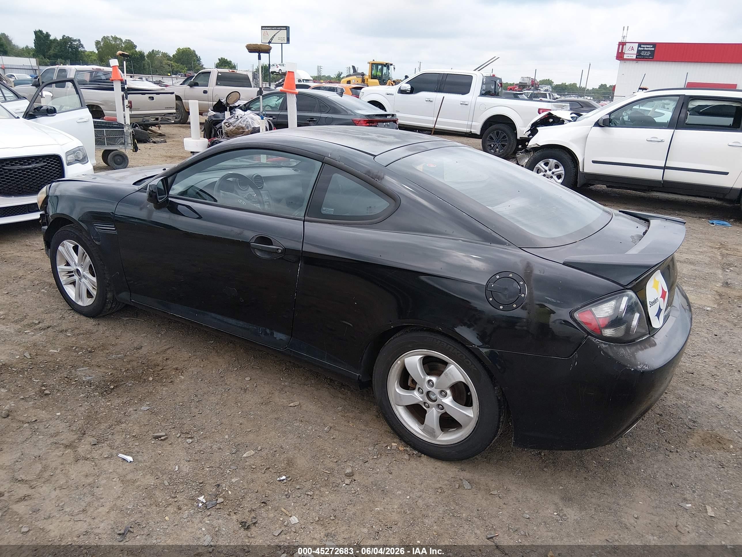 2008 Hyundai Tiburon Gs Black vin: KMHHM66D88U296227