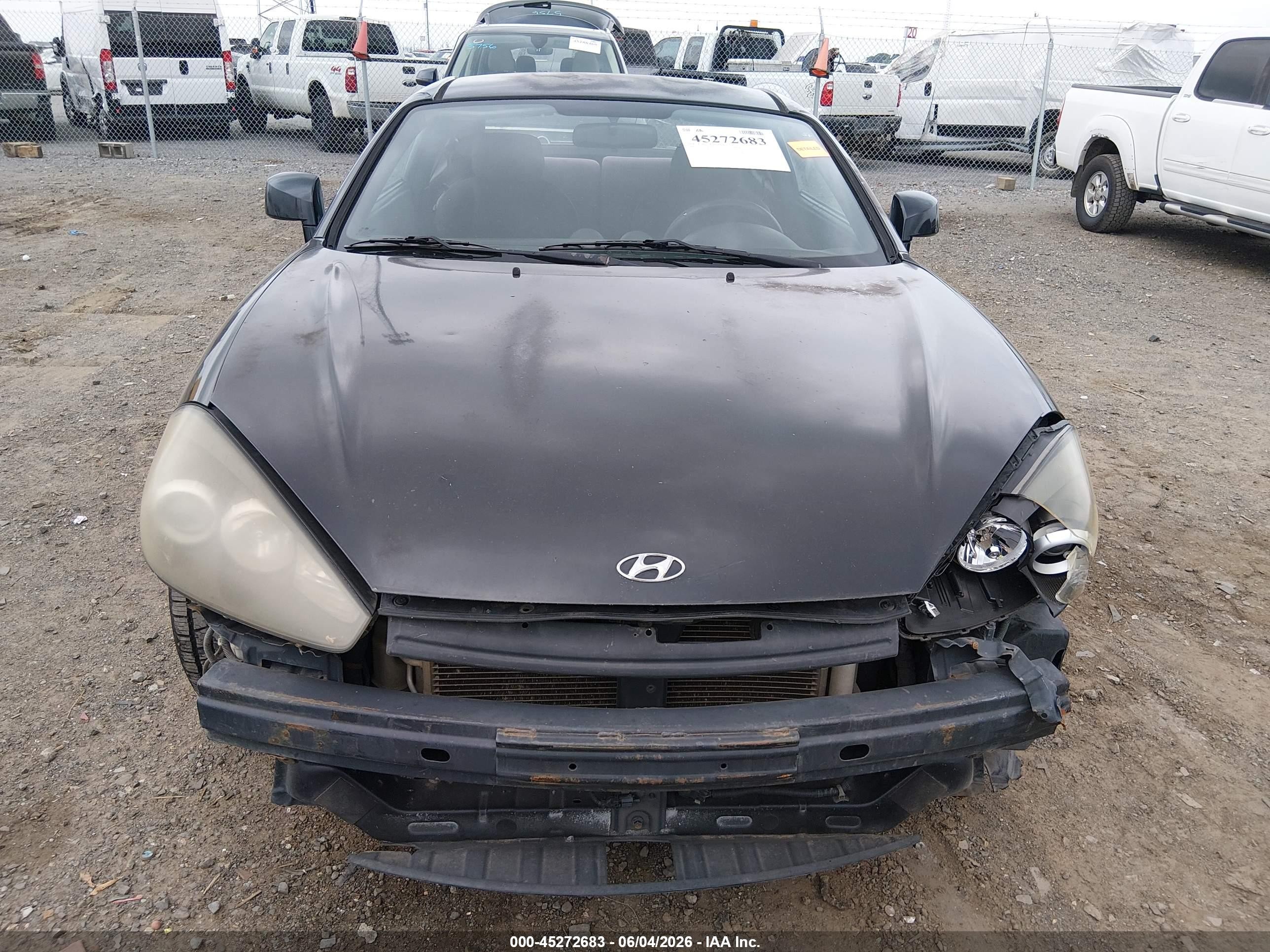 2008 Hyundai Tiburon Gs Black vin: KMHHM66D88U296227