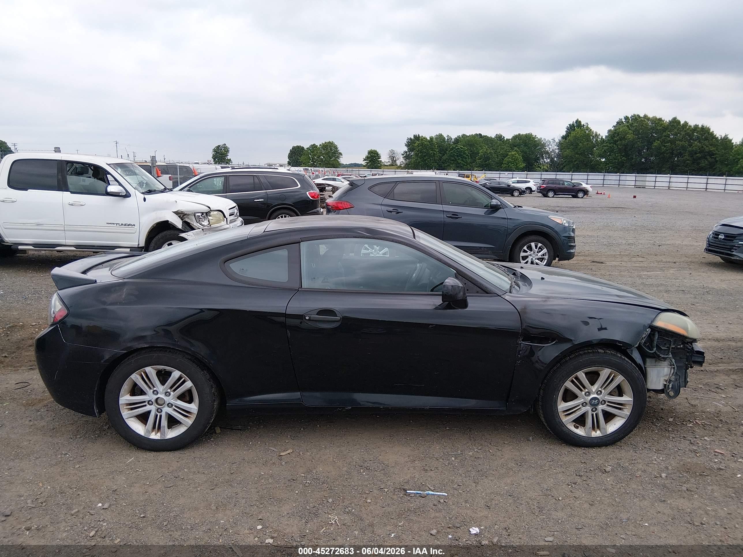 2008 Hyundai Tiburon Gs Black vin: KMHHM66D88U296227